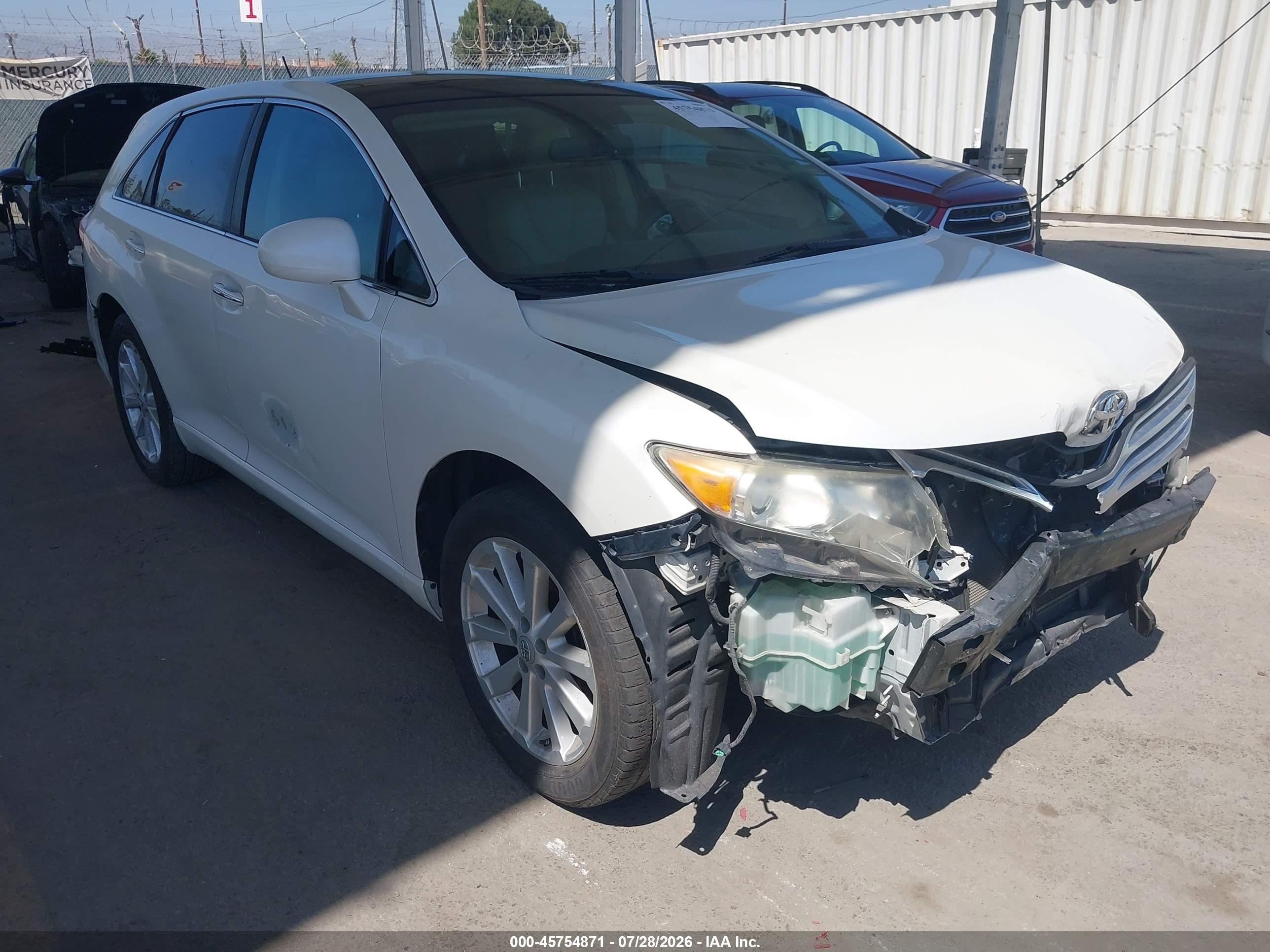 2012 Toyota Venza LE, VIN 4T3ZA3BBXCU057455 — Front end