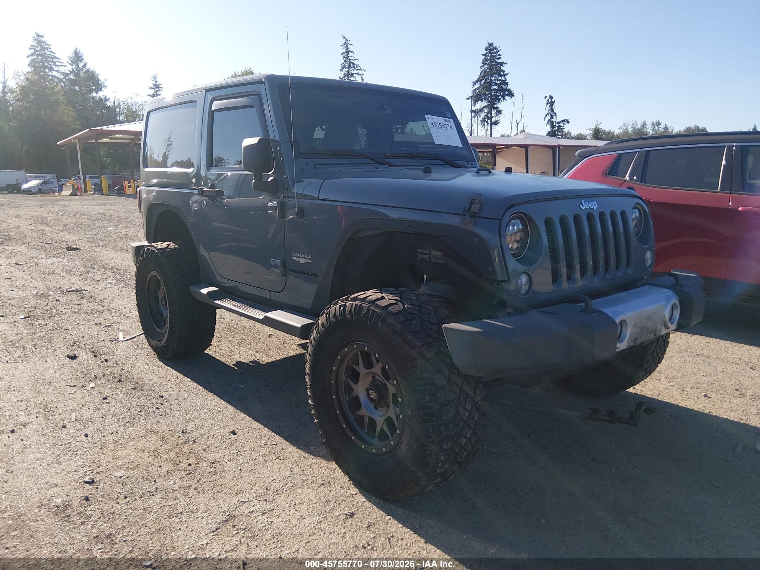2014 Jeep Wrangler Sahara, VIN 1C4AJWBG5EL132725 — Front end