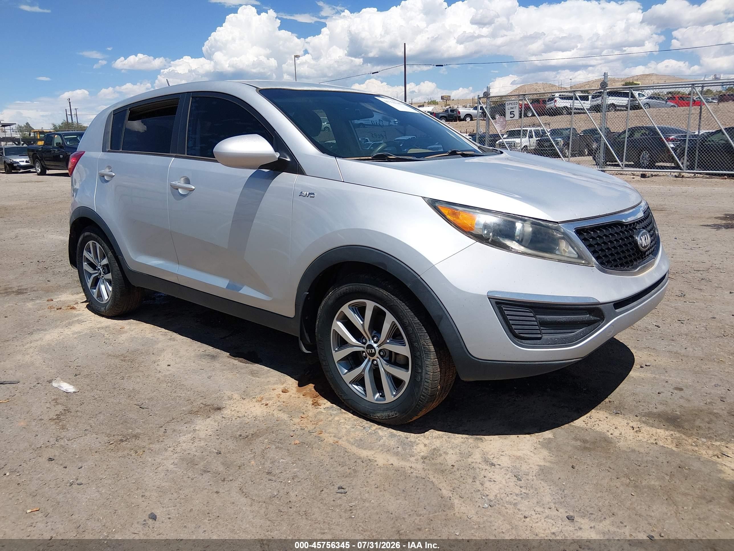 2014 Kia Sportage LX, VIN KNDPBCAC8E7589106 — Normal wear