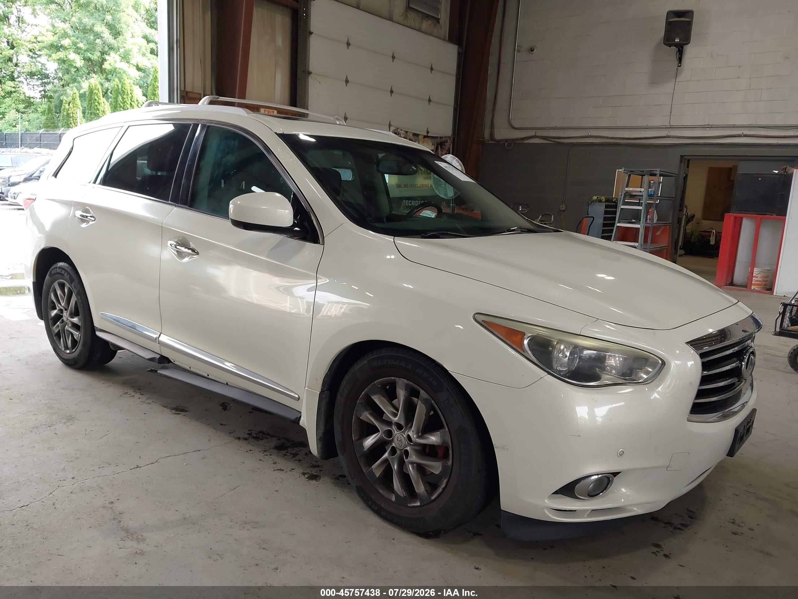 2013 Infiniti JX35, VIN 5N1AL0MM3DC335732 — Water / flood