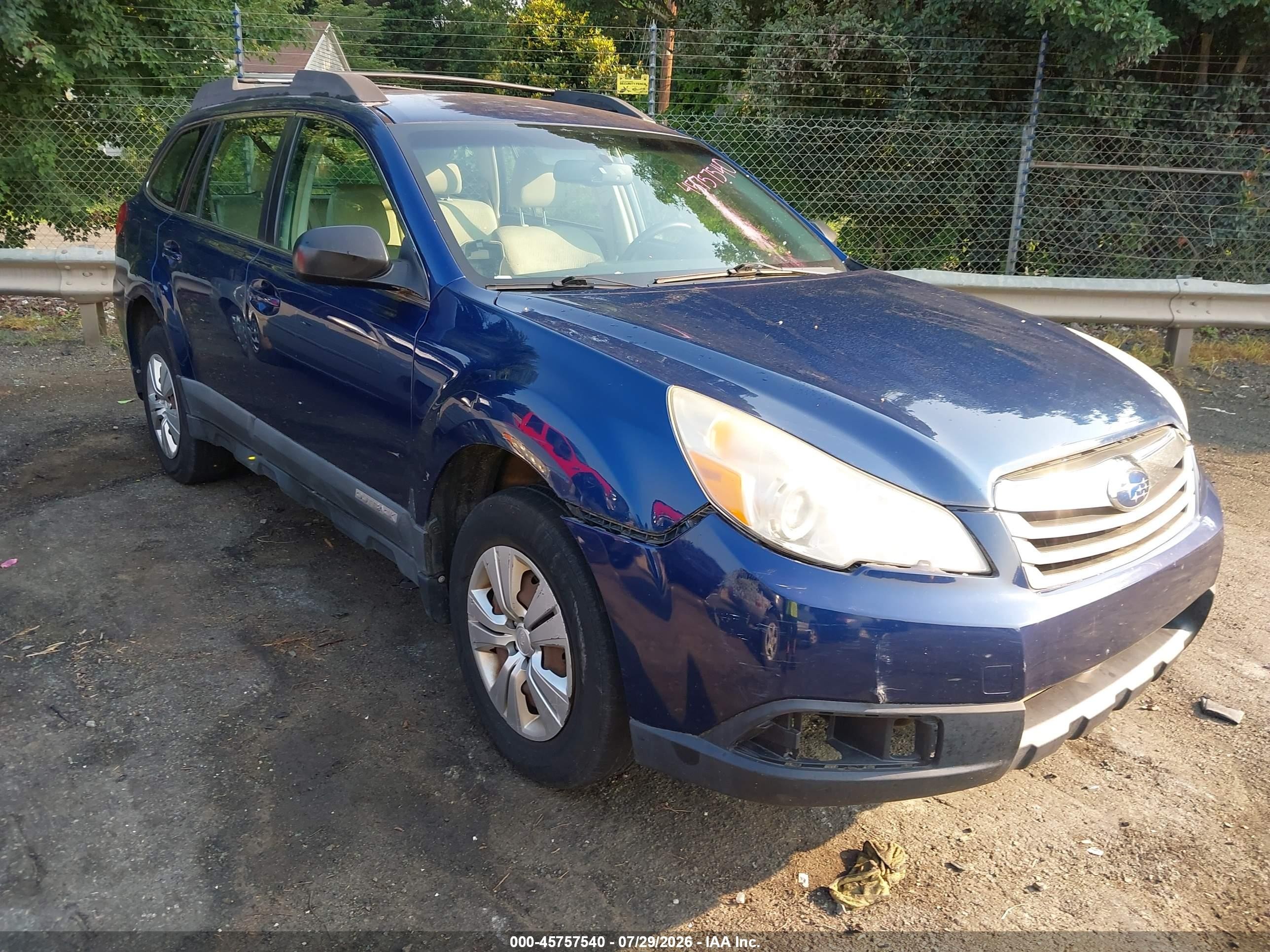 2010 Subaru Outback, VIN 4S4BRCACXA3311505 — Обычный износ