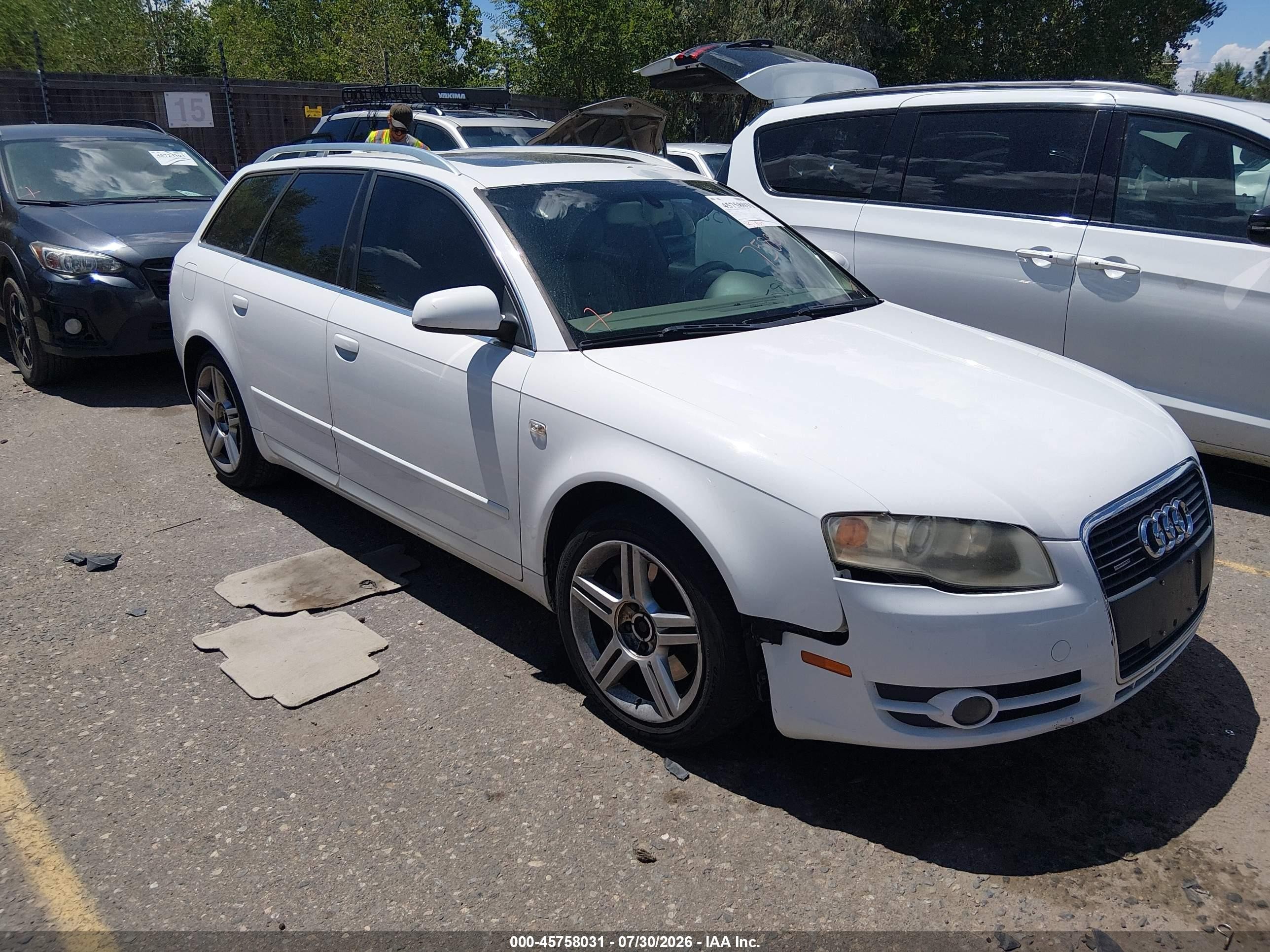 2007 Audi A4 2.0T, VIN WAUKF78E87A146177 — Front end