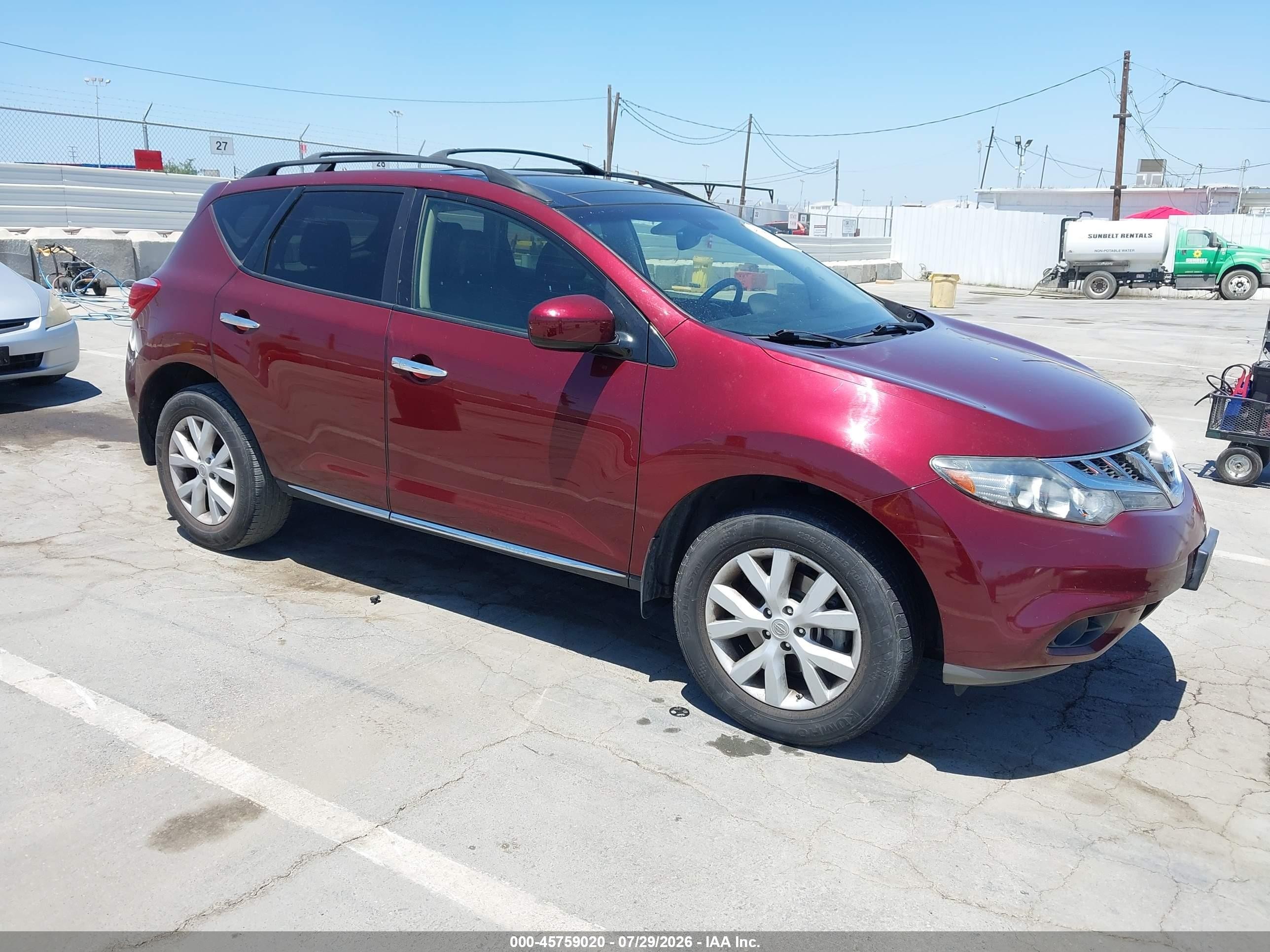 2012 Nissan Murano SV, VIN JN8AZ1MU2CW118005 — Front end