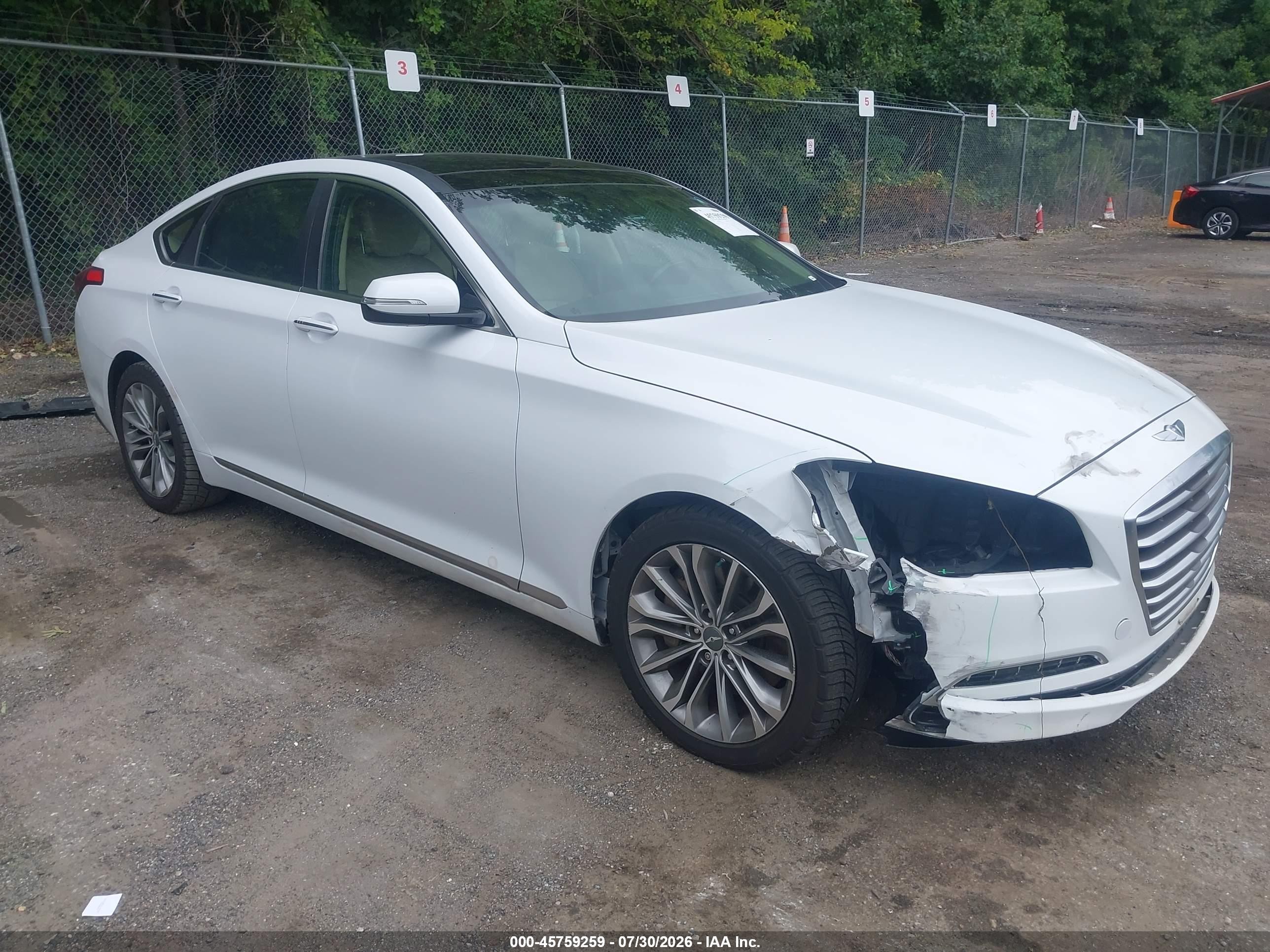 2015 Hyundai Genesis 3.8L, VIN KMHGN4JE4FU054173 — Front end