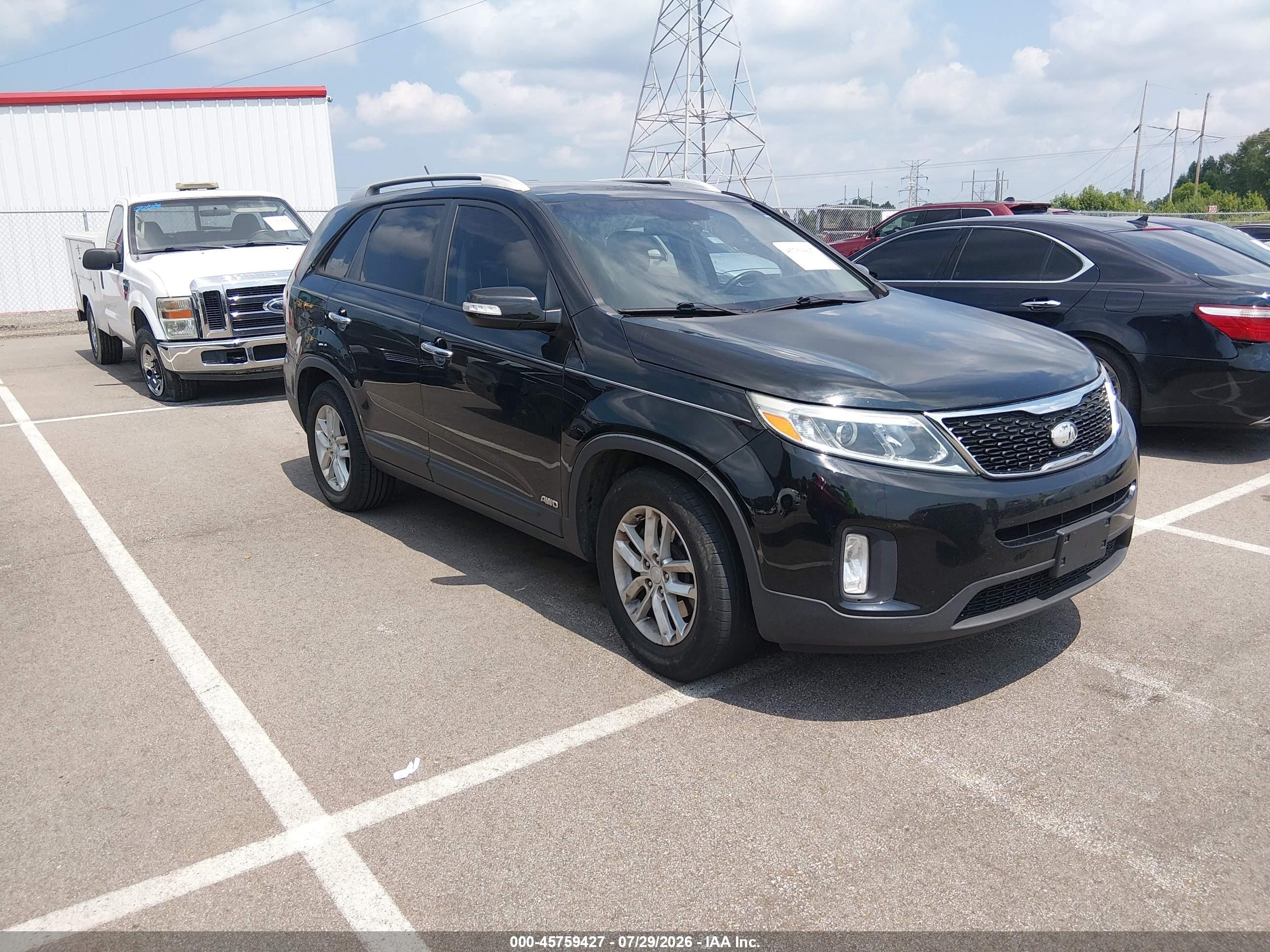 2014 Kia Sorento LX, VIN 5XYKTCA61EG543637 — Обычный износ