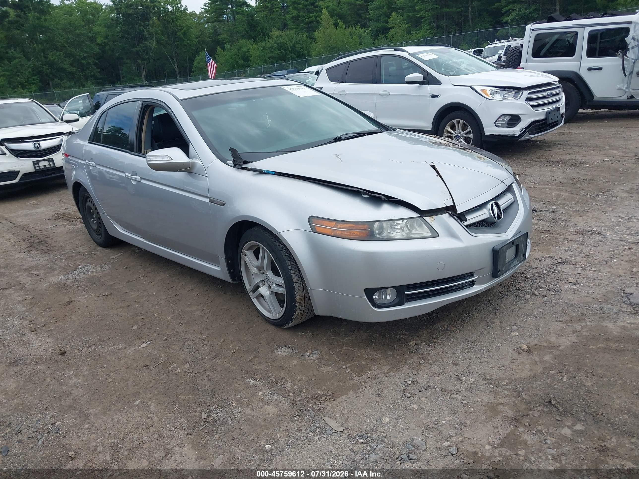 2008 Acura TL, VIN 19UUA66258A021332 — Engine fire