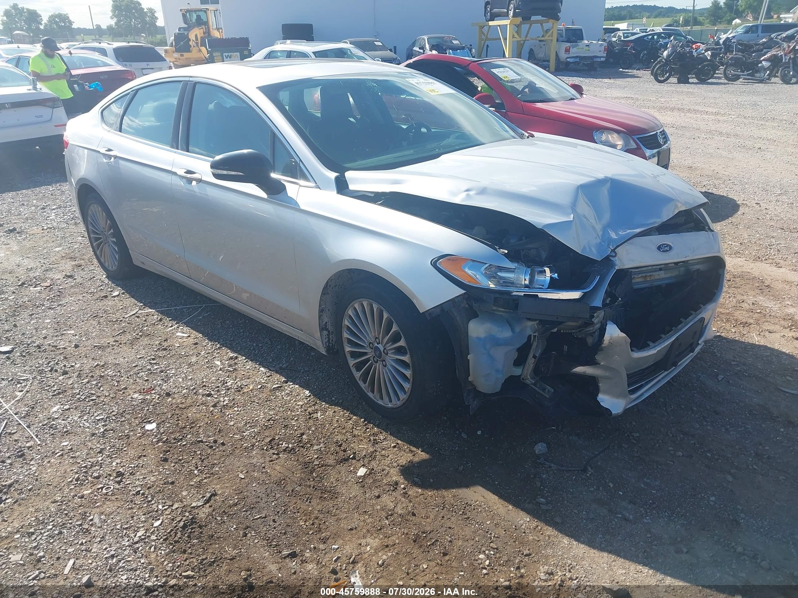 2015 Ford Fusion Titanium, VIN 3FA6P0K95FR162206 — Front end