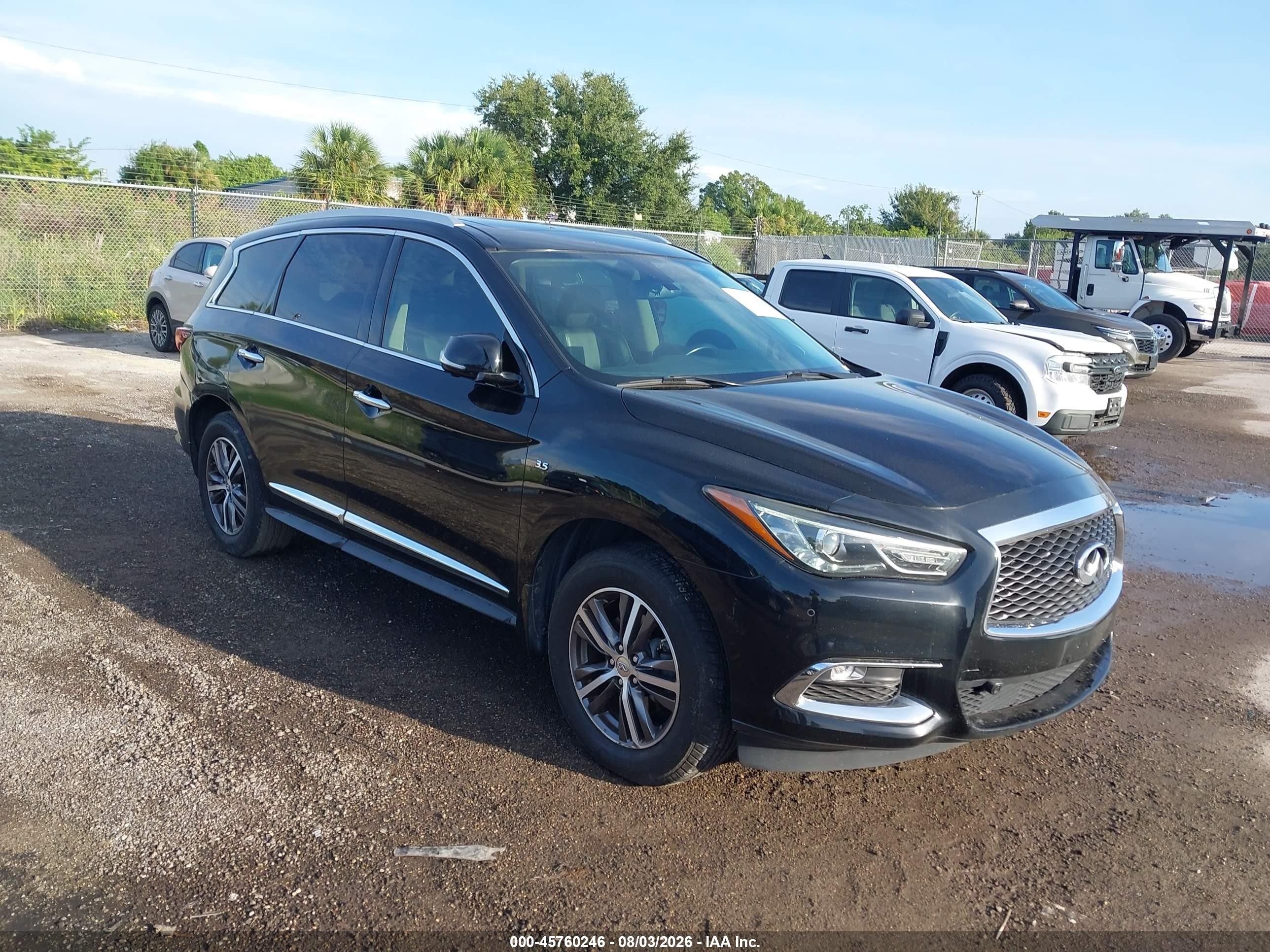 2017 Infiniti QX60, VIN 5N1DL0MM6HC529528 — Rear end