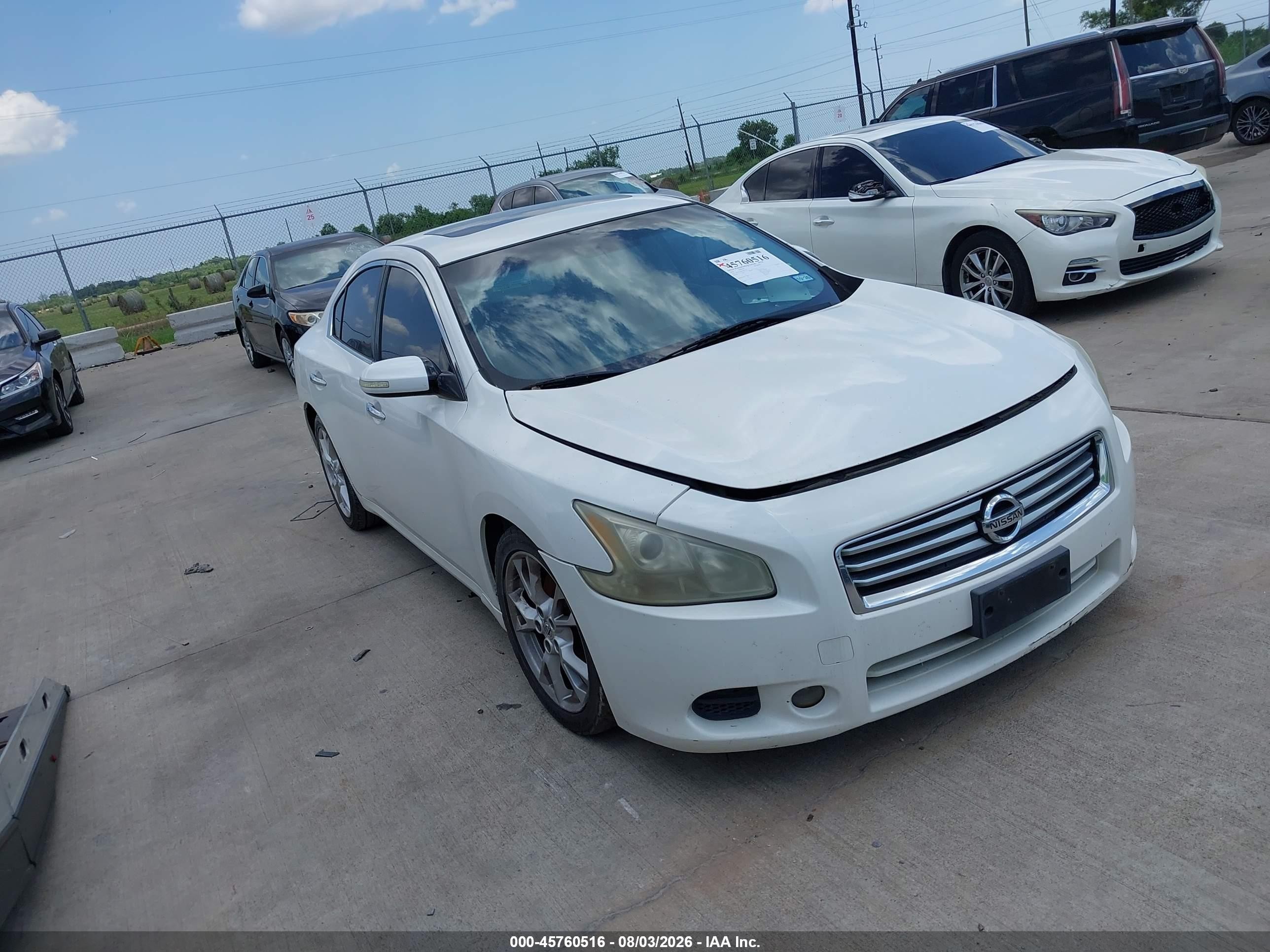 2012 Nissan Maxima SV, VIN 1N4AA5AP4CC801341 — Repossession