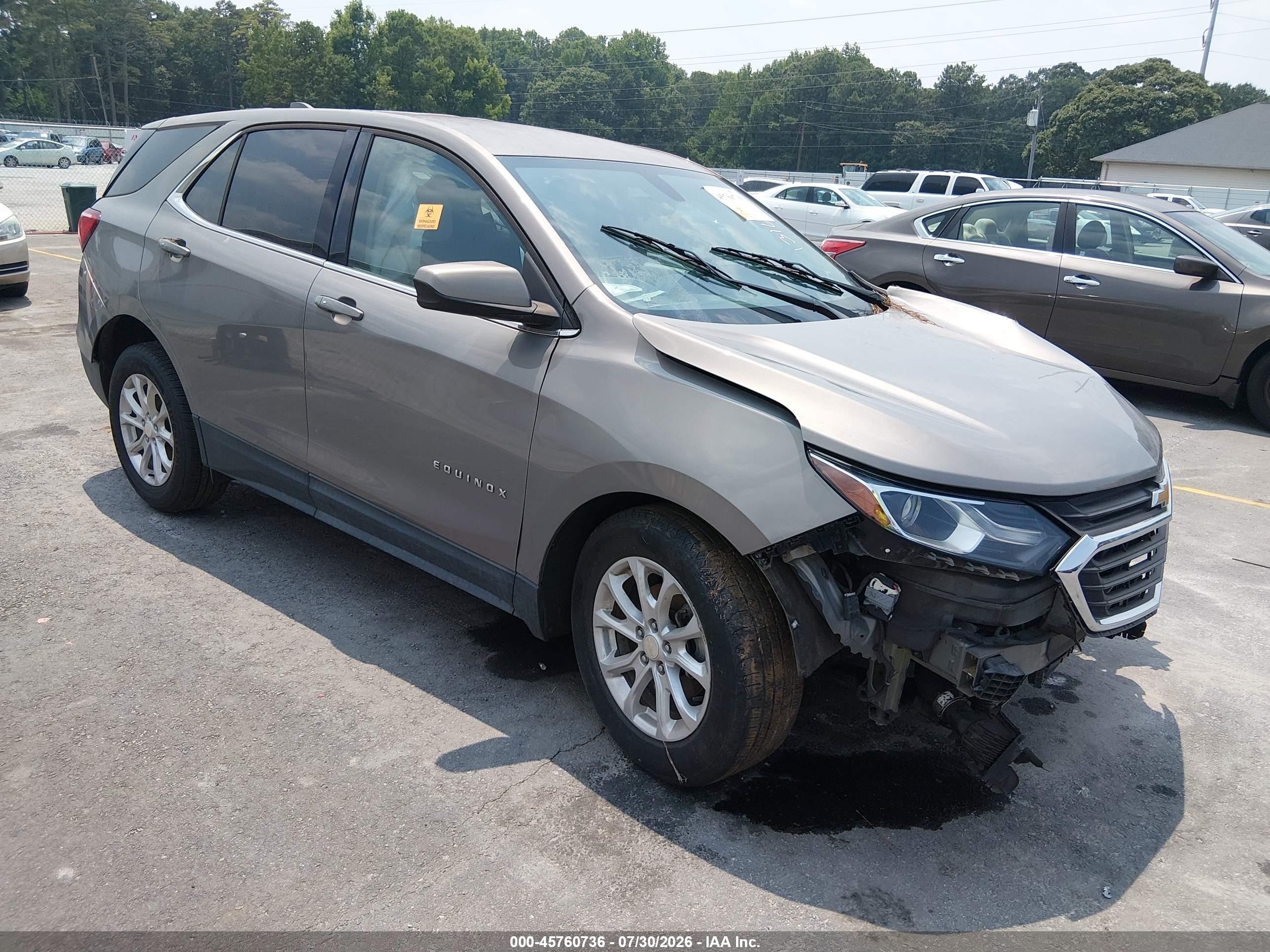 2018 Chevrolet Equinox LT, VIN 3GNAXJEV2JL131680 — Biohazard / chemical