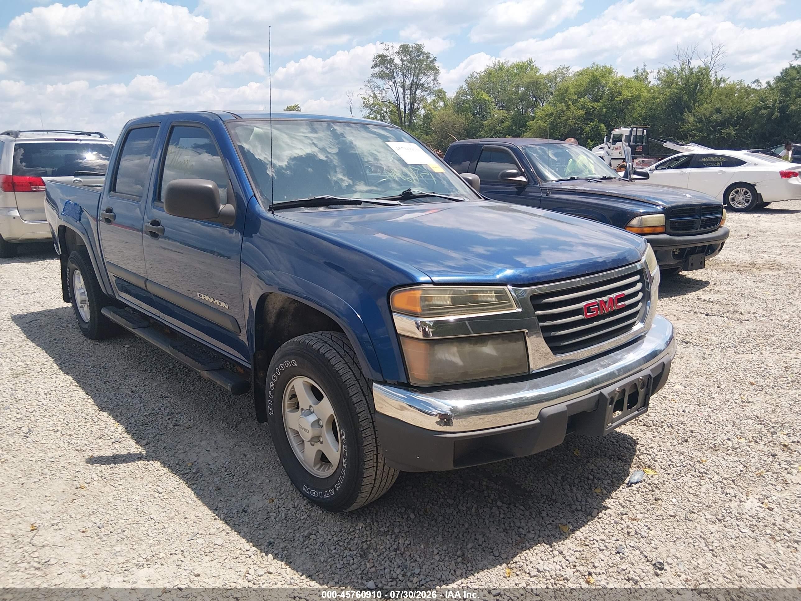 2005 GMC Canyon 1SF SLE Z71, VIN 1GTDT136X58227462 — Обычный износ