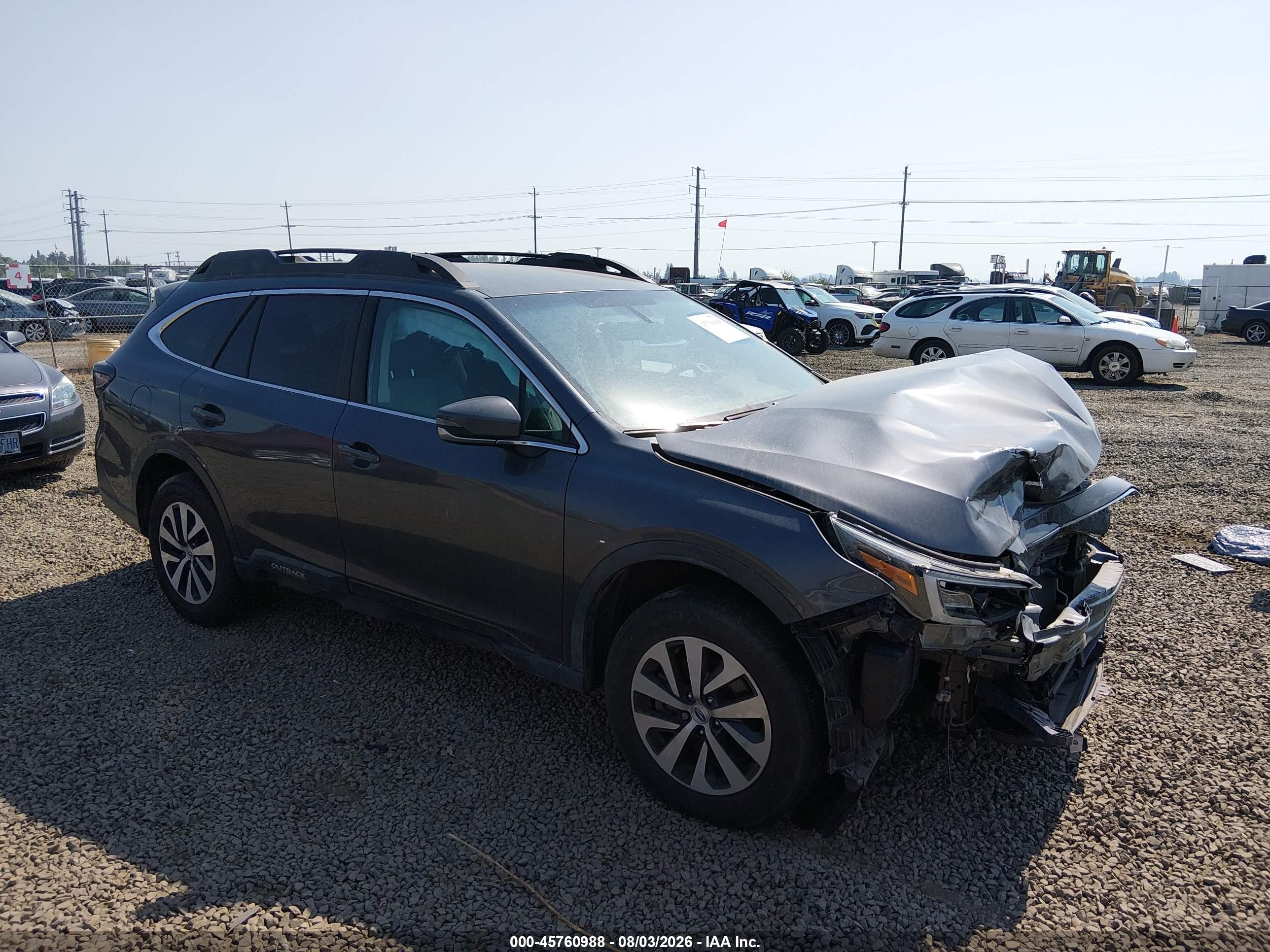 2020 Subaru Outback Premium, VIN 4S4BTACC4L3195479 — Front end