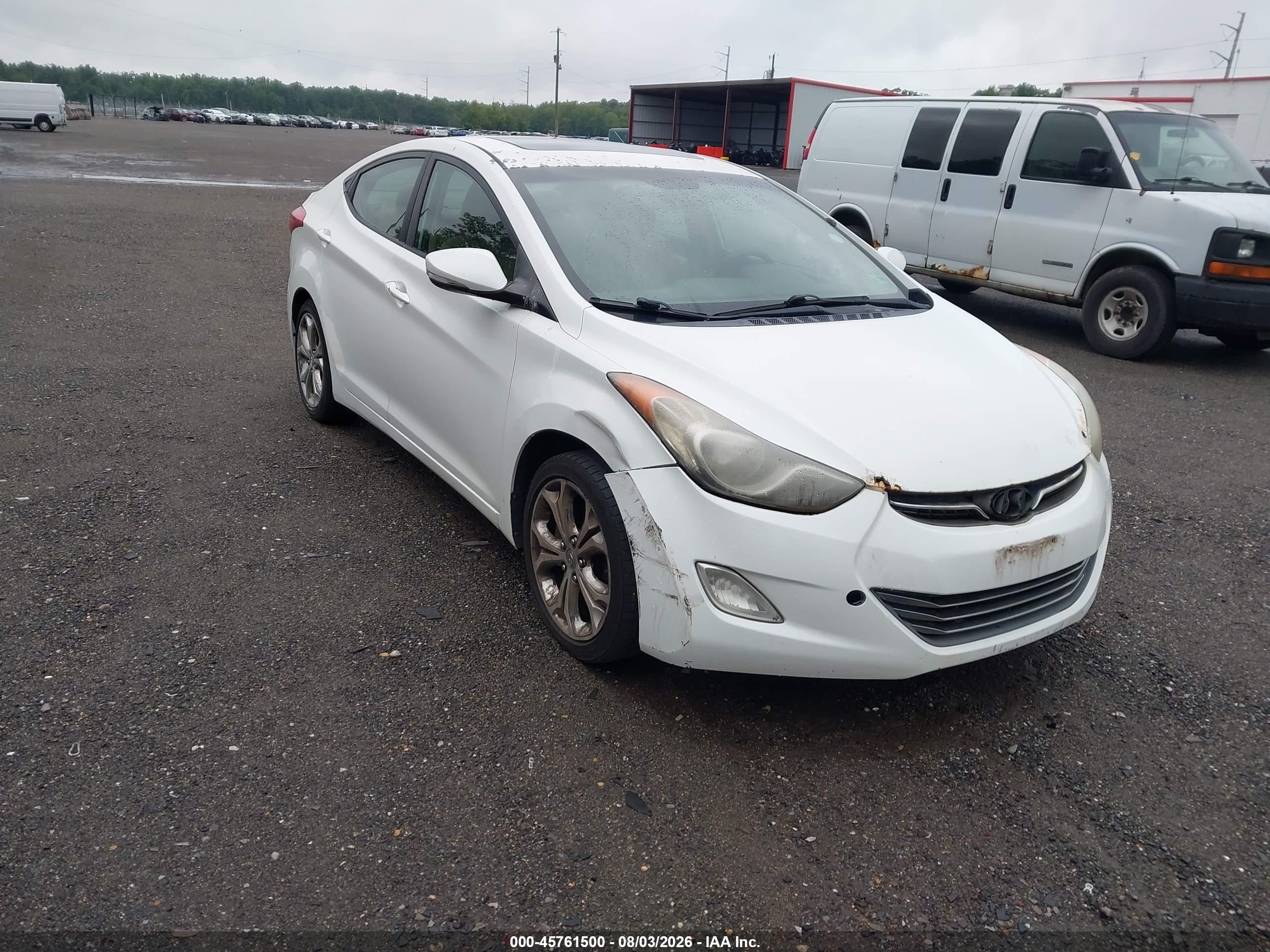 2012 Hyundai Elantra GLS, VIN 5NPDH4AE8CH093546 — Normal wear