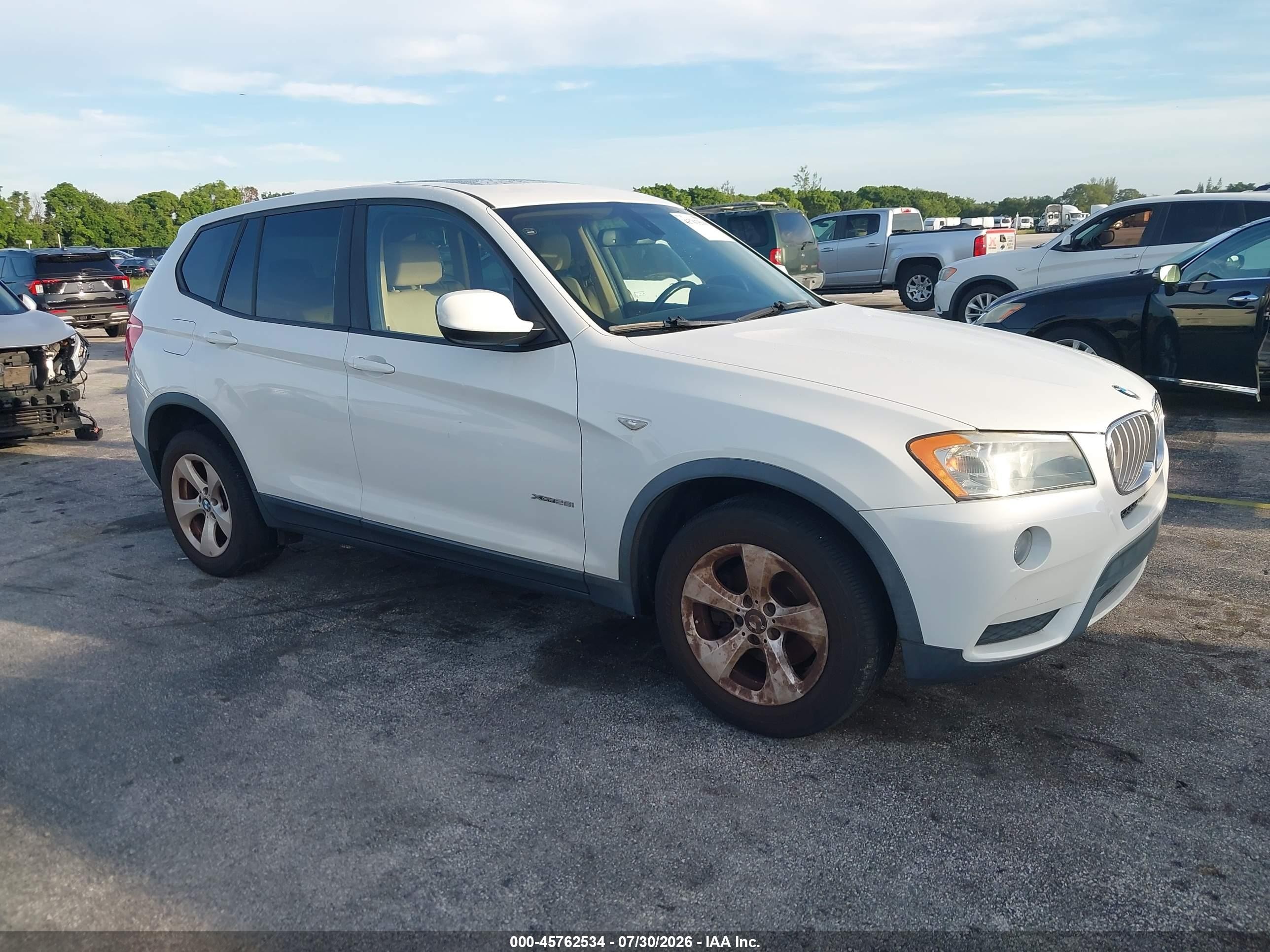 2012 BMW X3 28i, VIN 5UXWX5C5XCL720871 — Обычный износ
