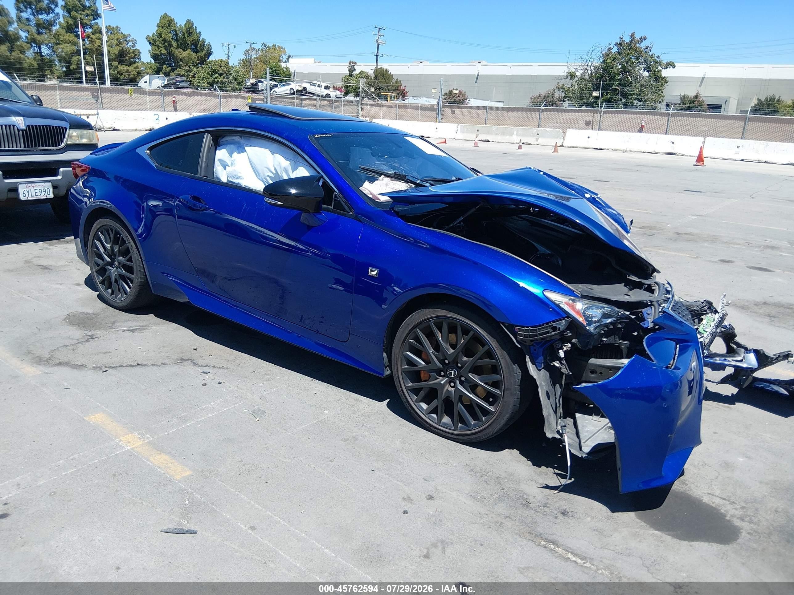 2015 Lexus RC 350 F Sport, VIN JTHHE5BC6F5002483 — Not stated