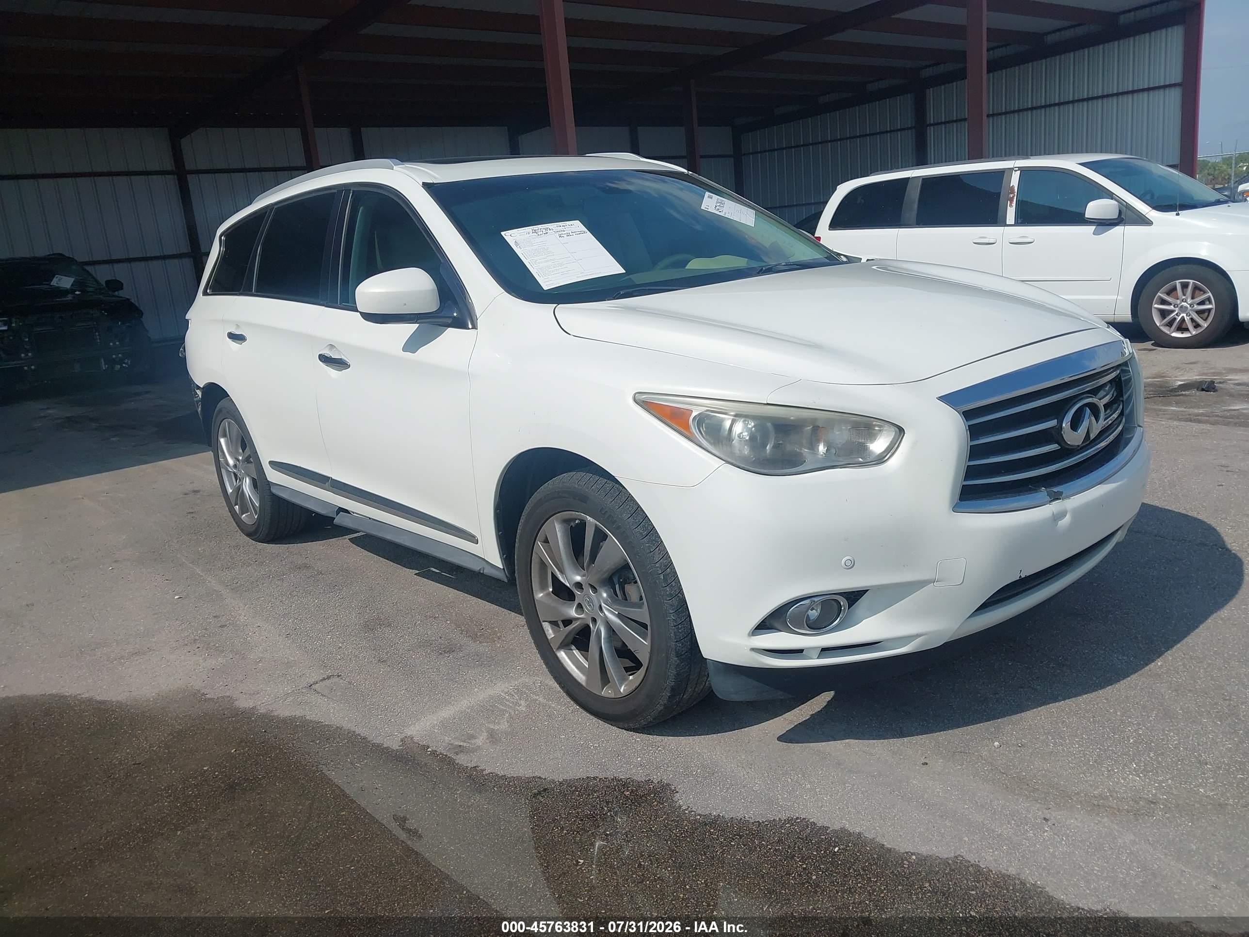 2013 Infiniti JX35, VIN 5N1AL0MN5DC340567 — Rear end
