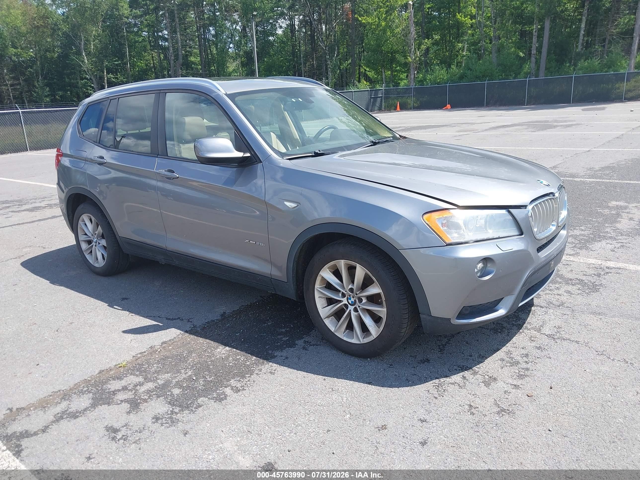 2014 BMW X3 xDrive28i, VIN 5UXWX9C55E0D29710 — Normal wear