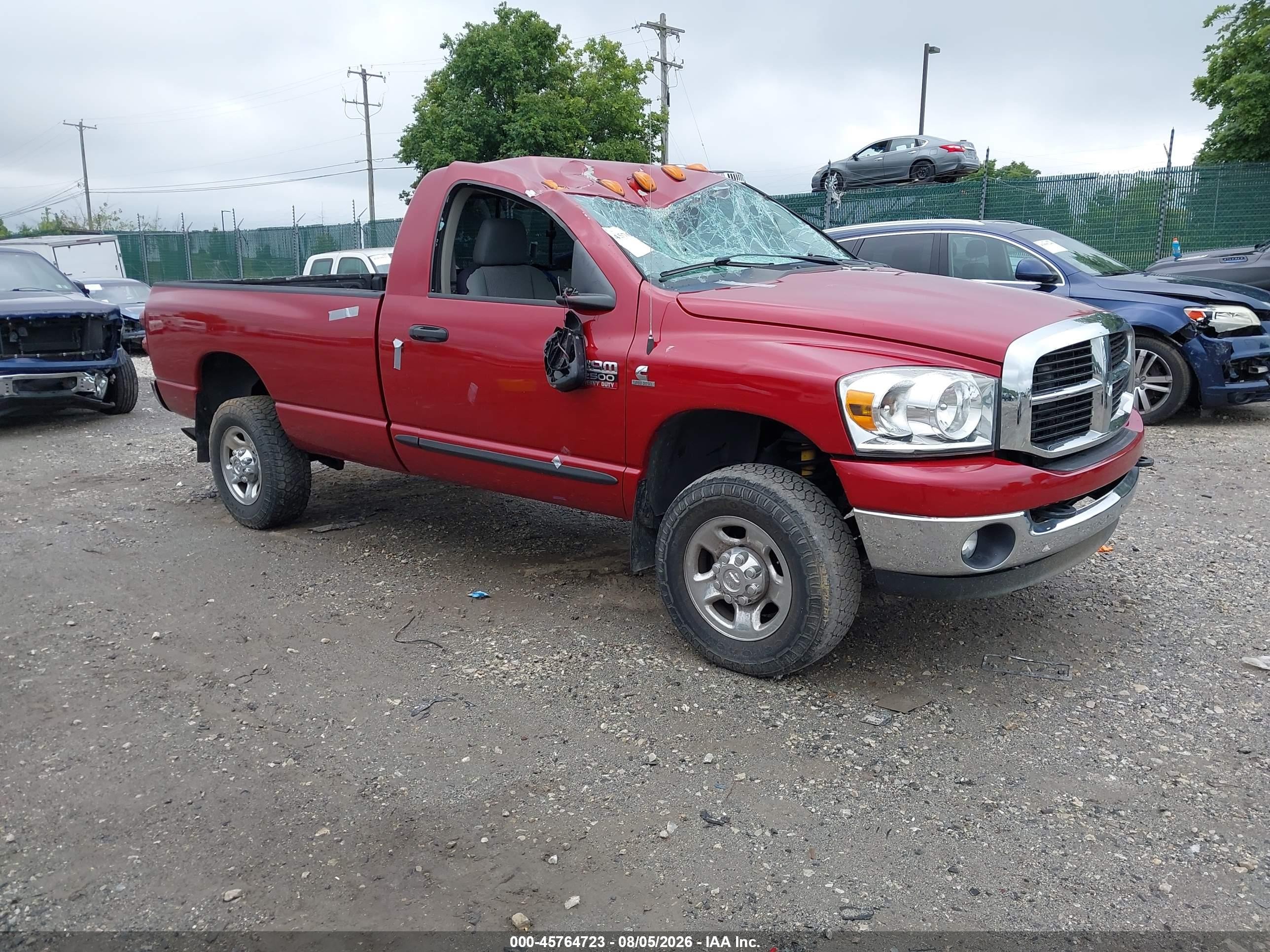 2007 Dodge 2500 SLT, VIN 3D7KS26C37G743747 — Roof