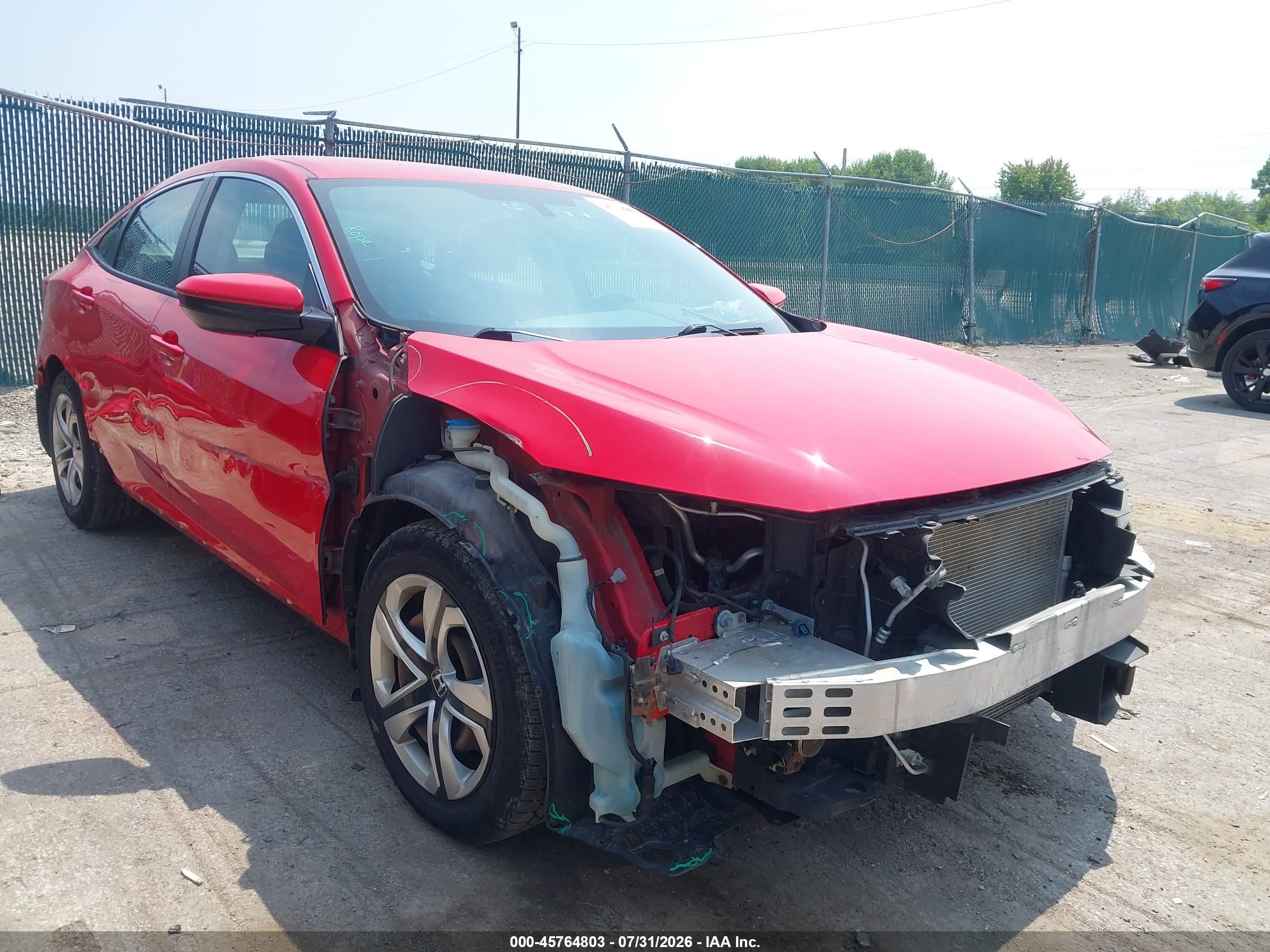2017 Honda Civic LX, VIN 2HGFC2F50HH564613 — Перед