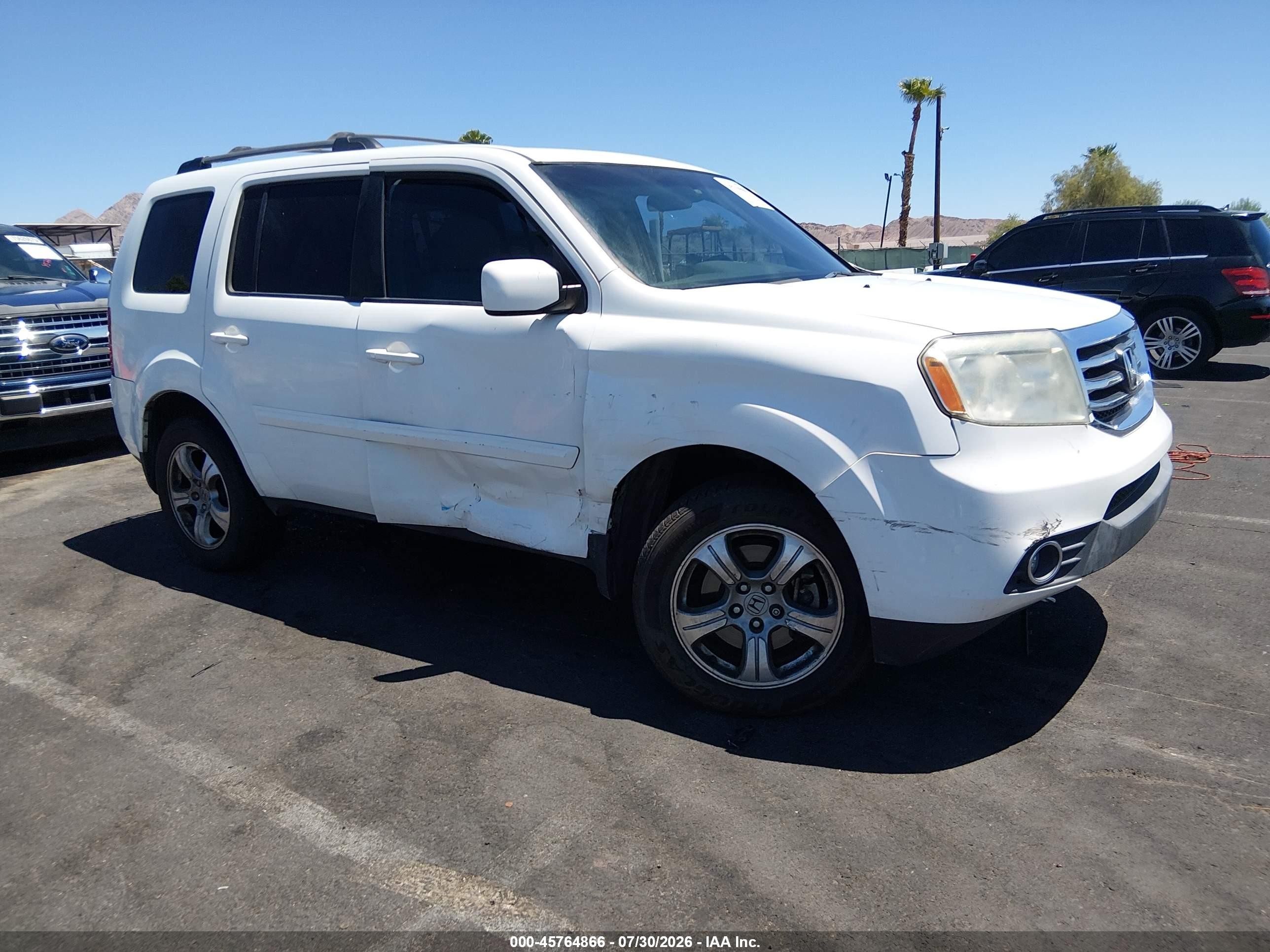 2013 Honda Pilot EX, VIN 5FNYF3H45DB036879 — Side