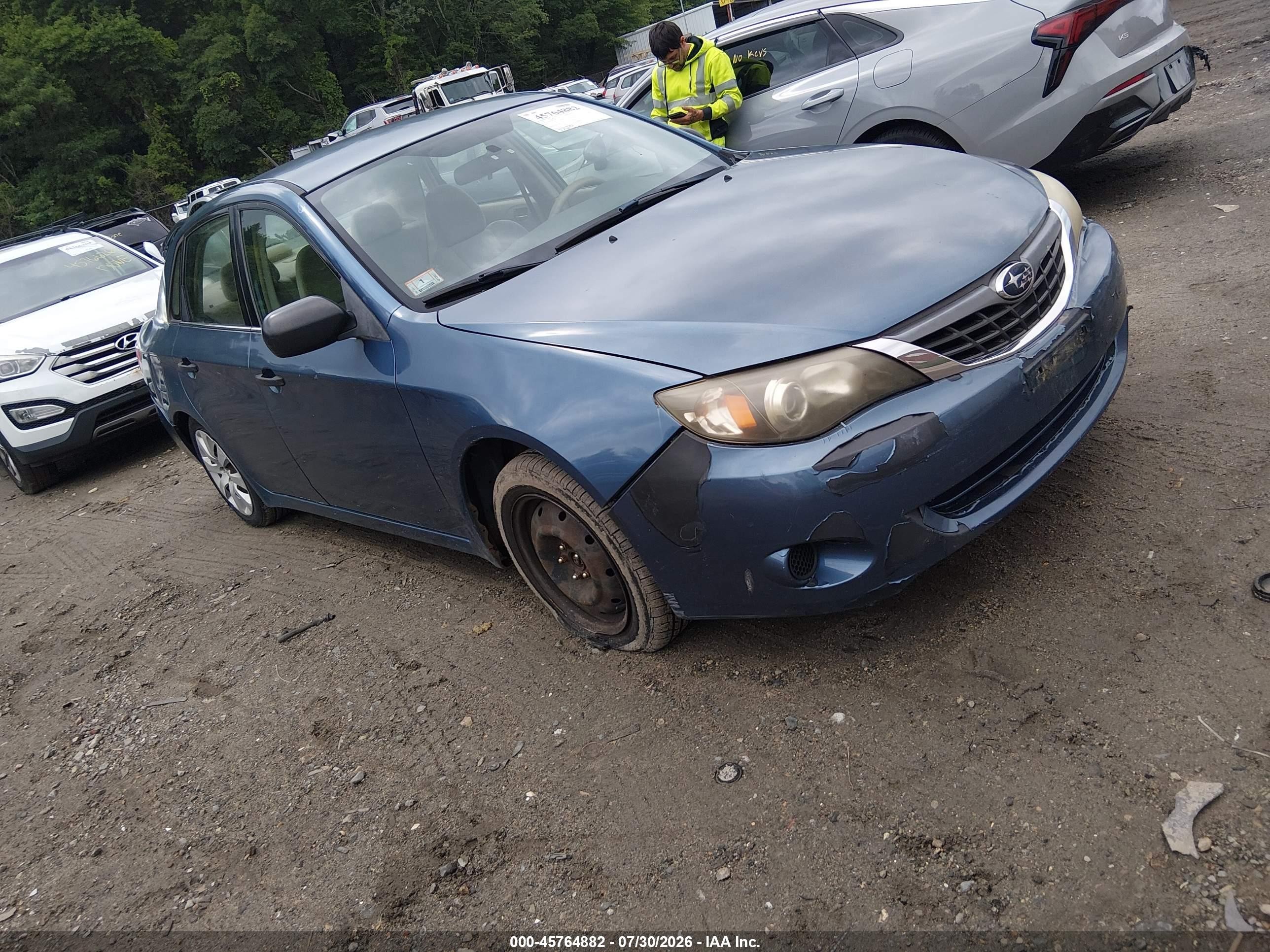 2008 Subaru Impreza i, VIN JF1GE61698G520552 — Обычный износ