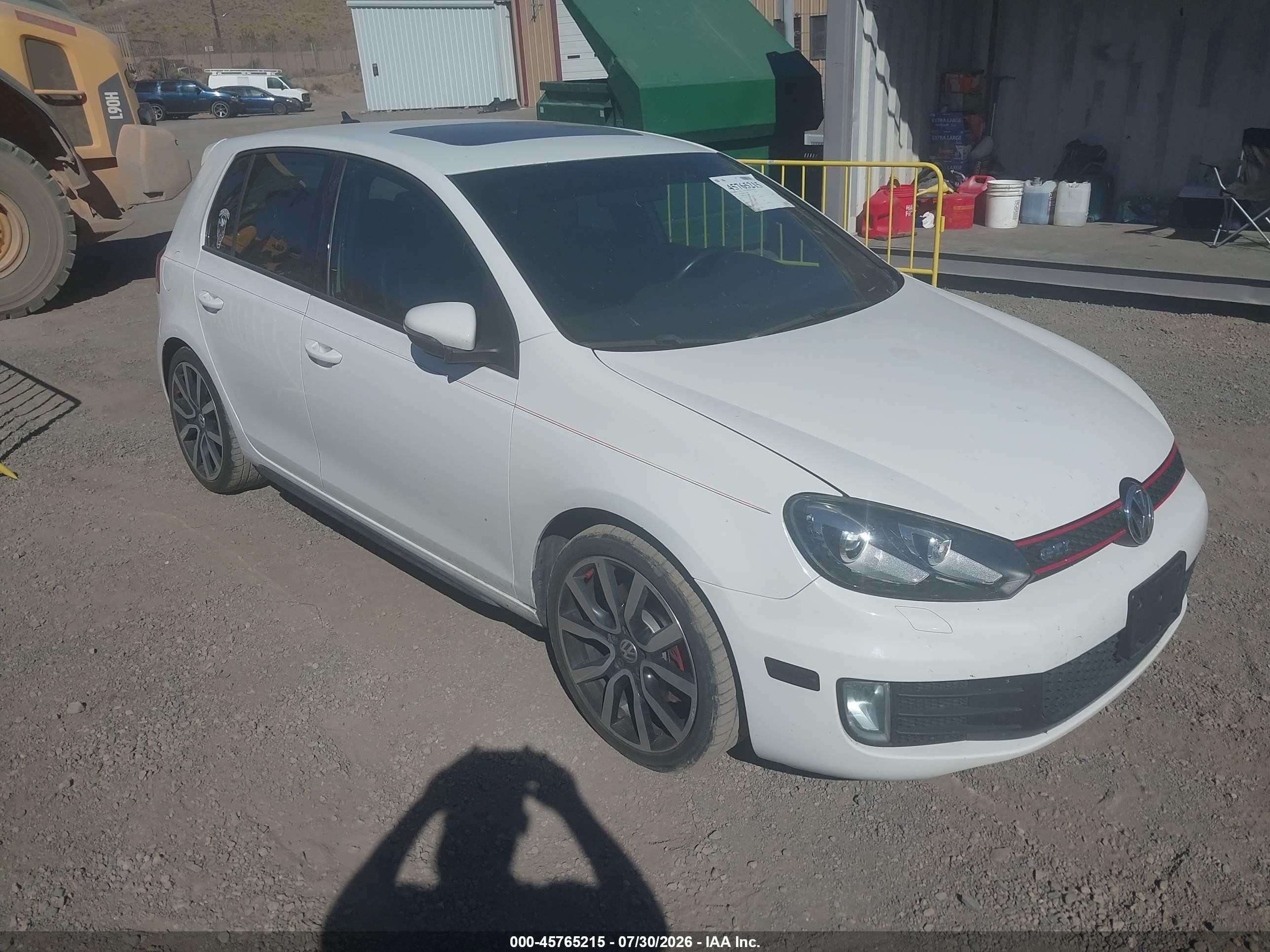 2012 Volkswagen Golf GTI PZEV, VIN WVWHD7AJ6CW053598 — Normal wear