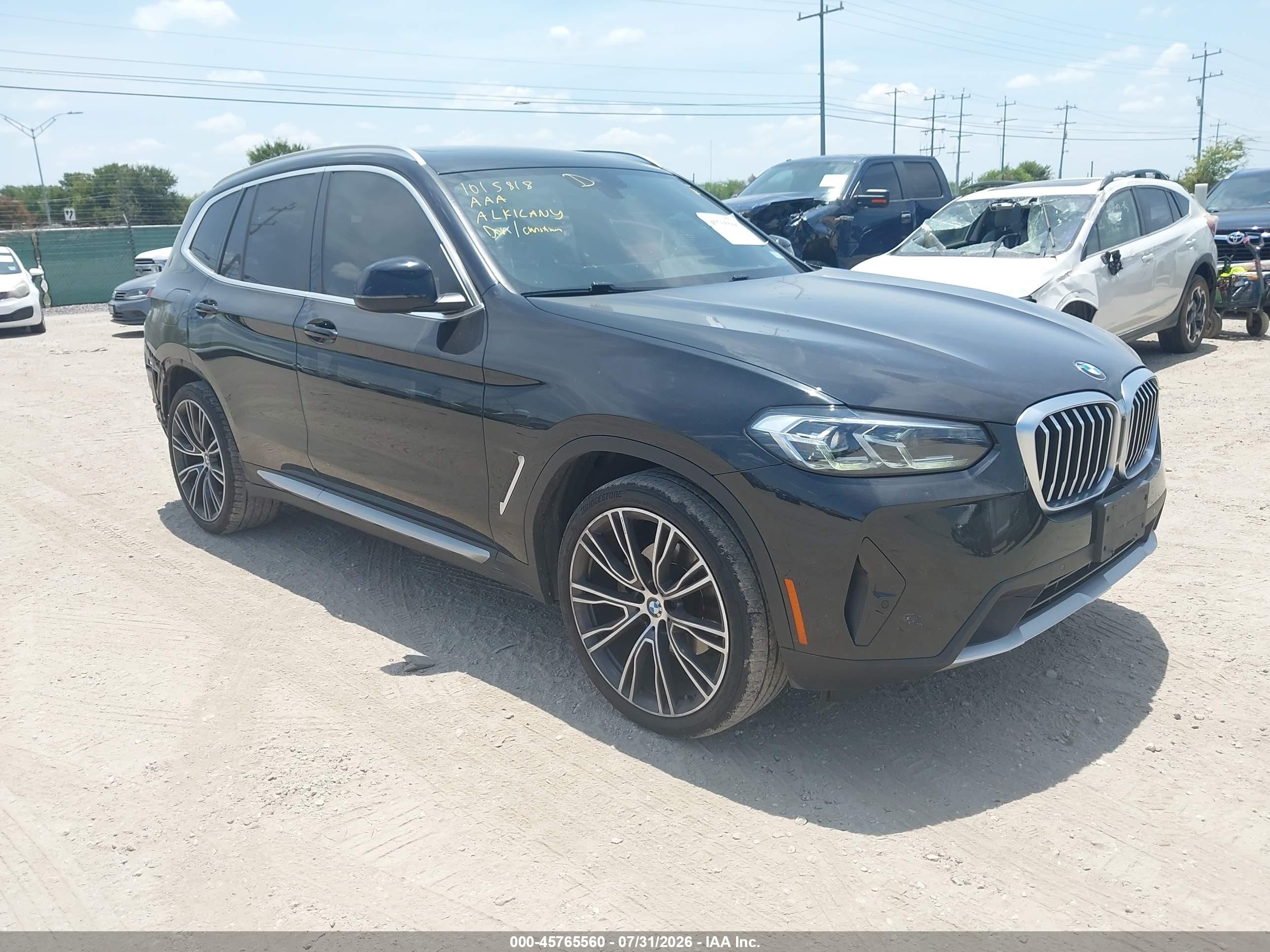 2022 BMW X3 sDrive30i, VIN WBX47DP09NN172020 — Rear end
