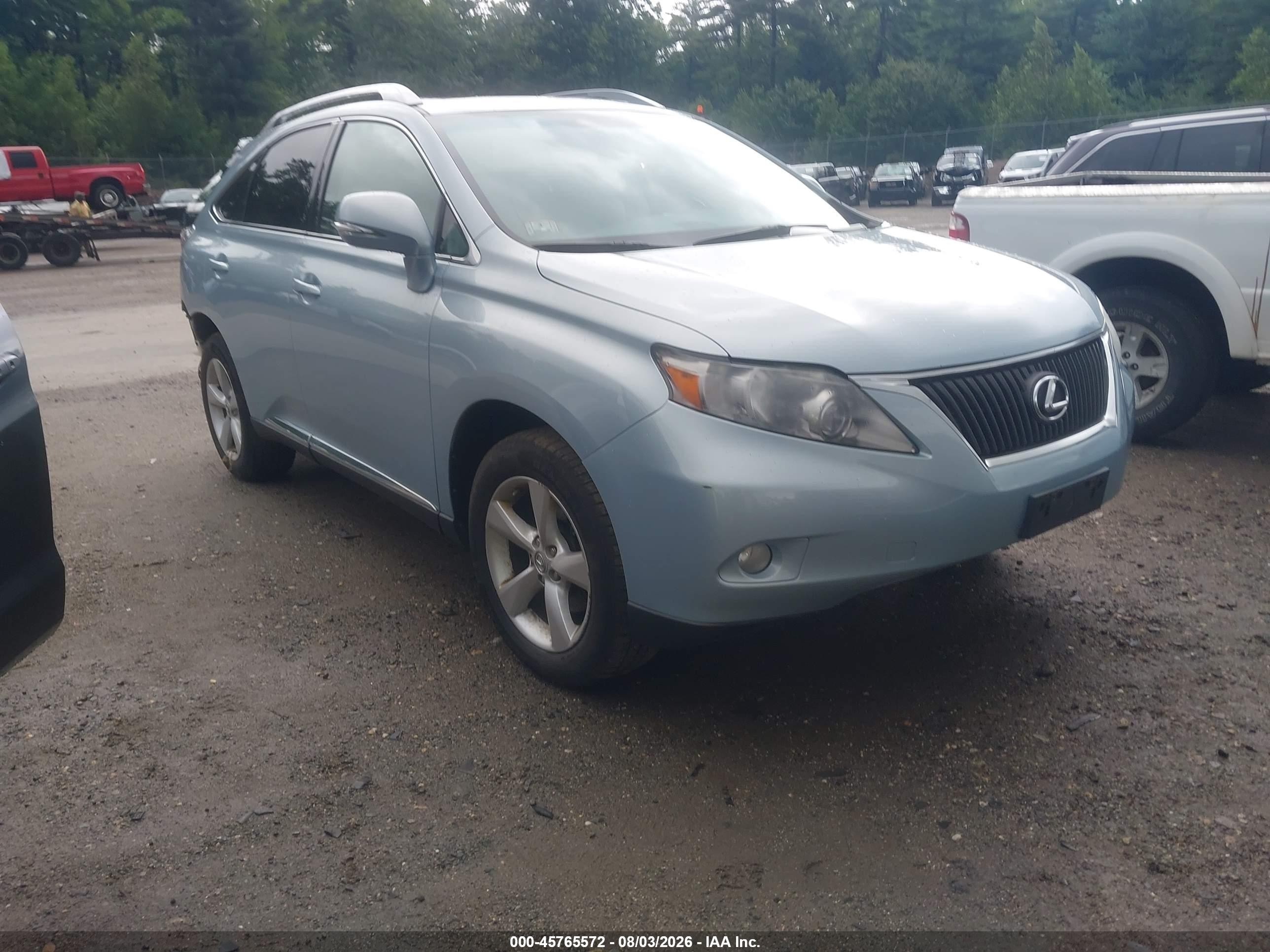 2010 Lexus RX 350, VIN 2T2BK1BAXAC055217 — Rear end