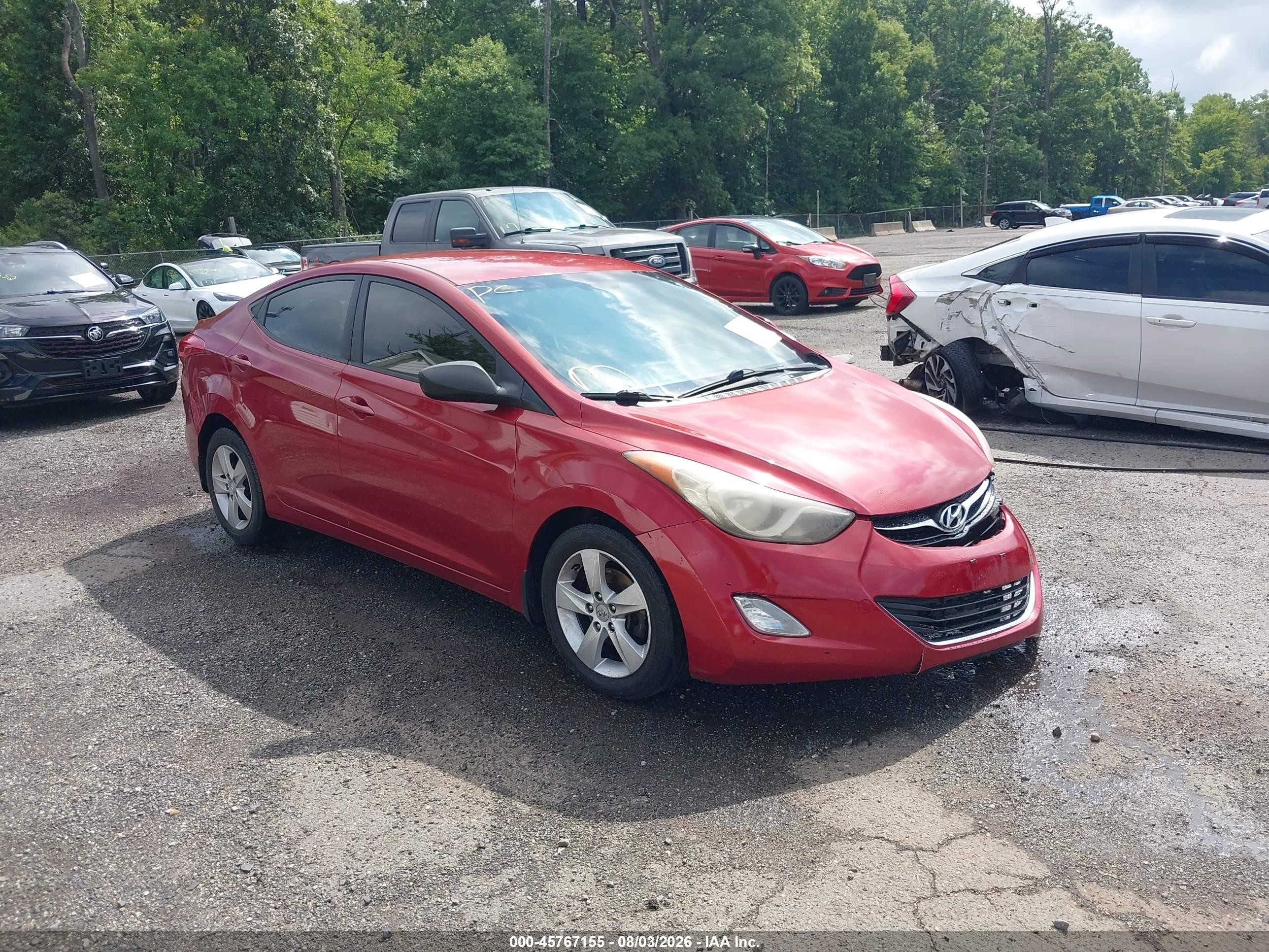 2013 Hyundai Elantra GLS, VIN KMHDH4AEXDU543782 — Front end