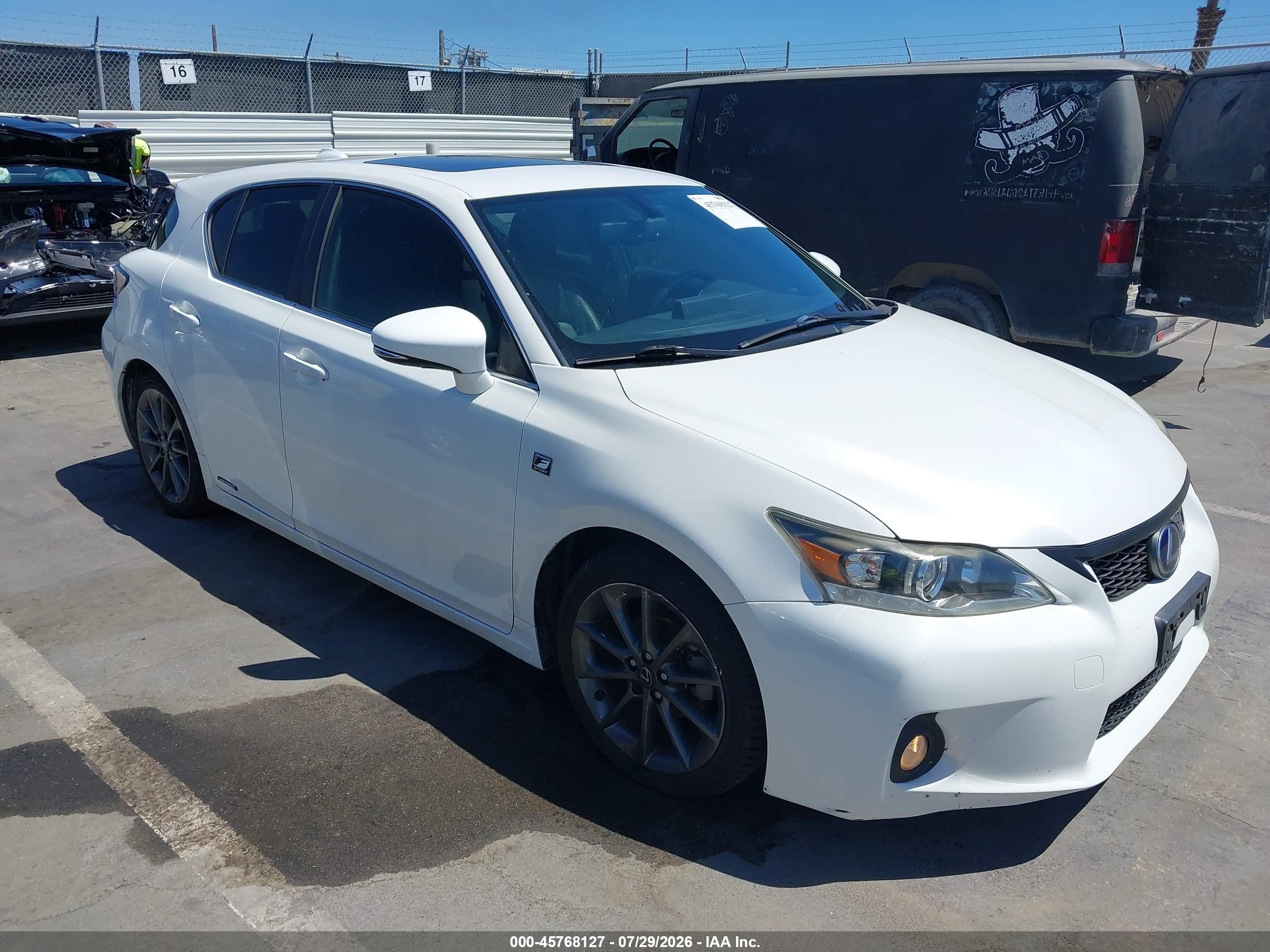 2012 Lexus CT 200h Premium, VIN JTHKD5BH7C2075525 — Normal wear