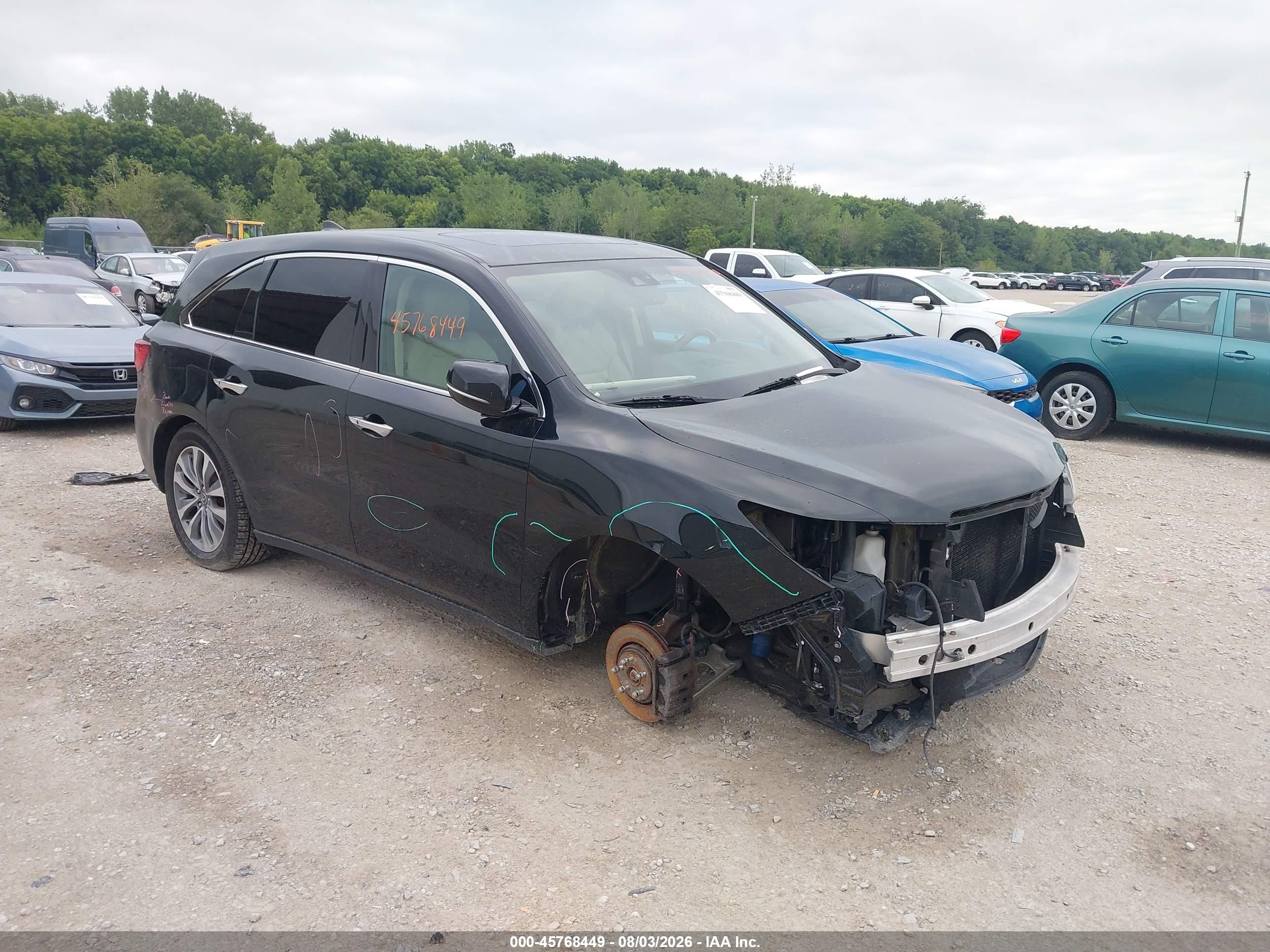 2015 Acura MDX Technology, VIN 5FRYD4H45FB017830 — Front end
