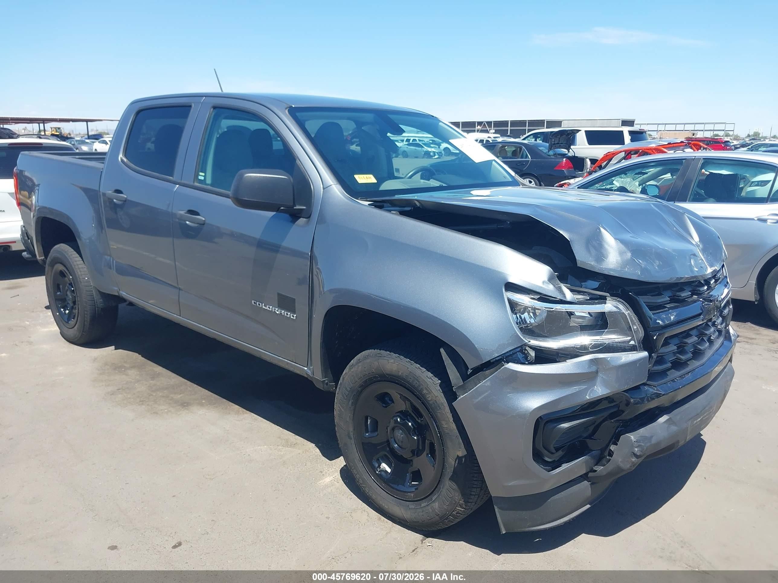 2022 Chevrolet Colorado 2WD Work Truck, VIN 1GCGSBEAXN1302709 — Перед