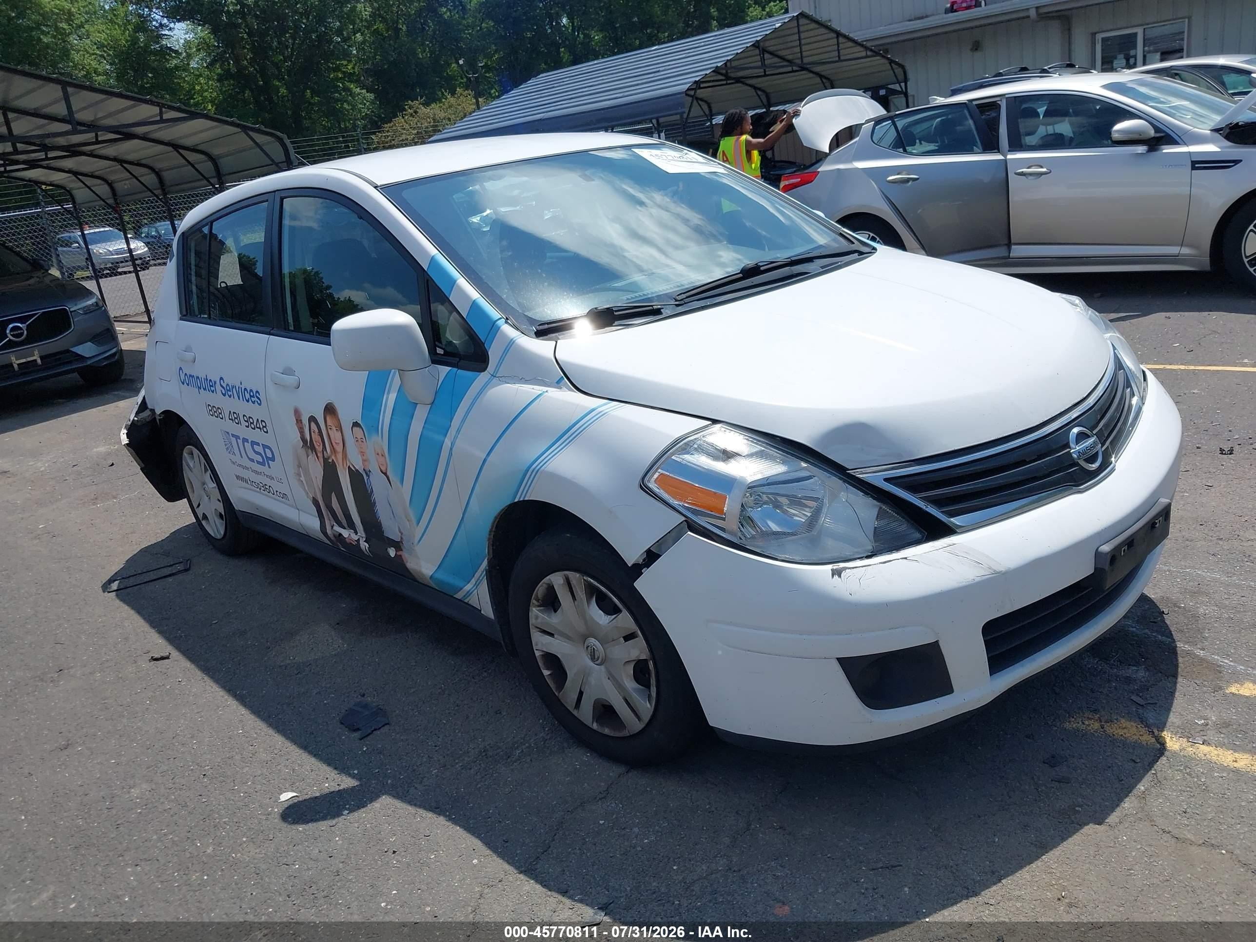 2012 Nissan Versa S, VIN 3N1BC1CP7CL373805 — Rear end