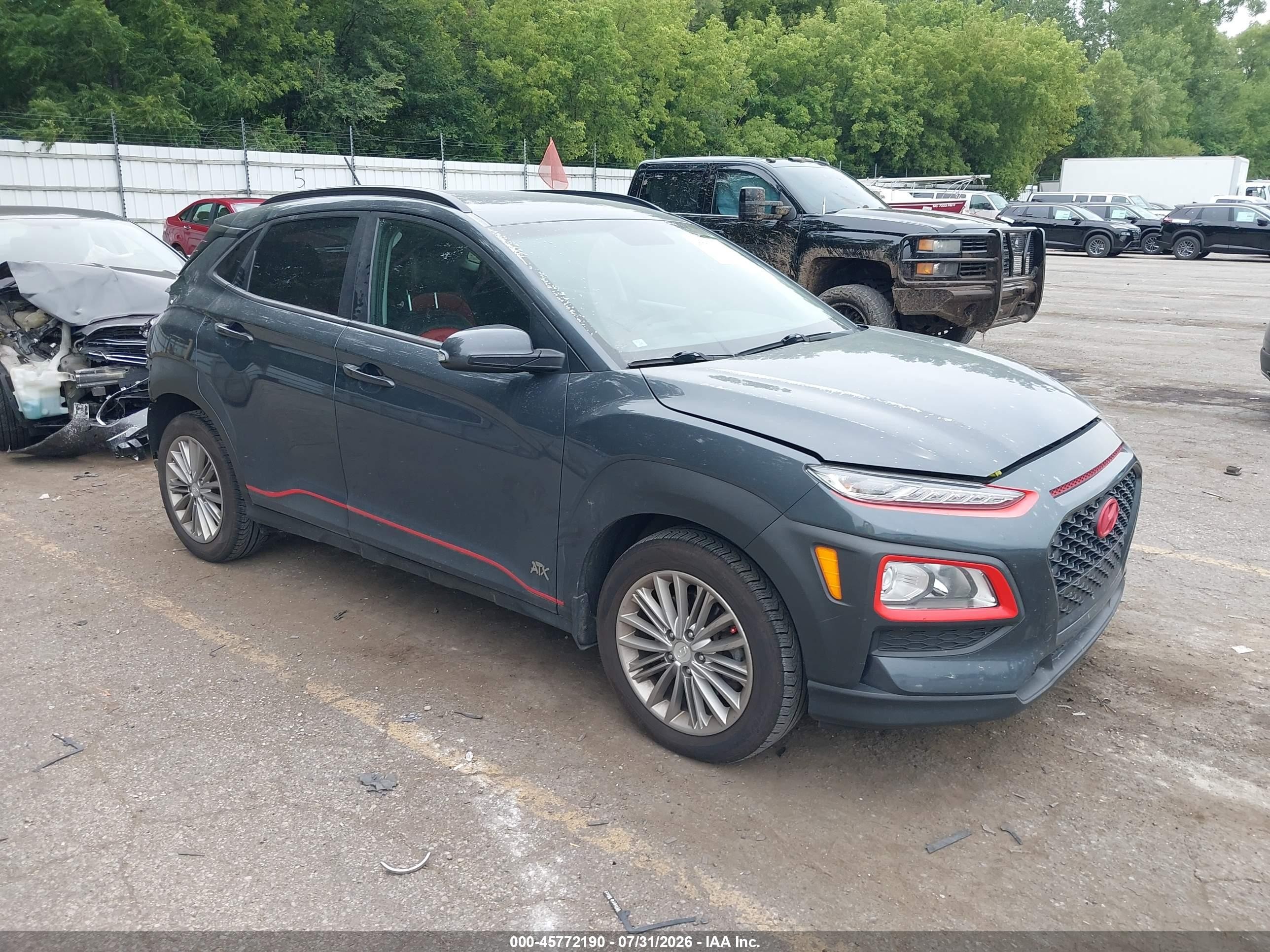 2018 Hyundai Kona SEL, VIN KM8K2CAA1JU169302 — Rear end