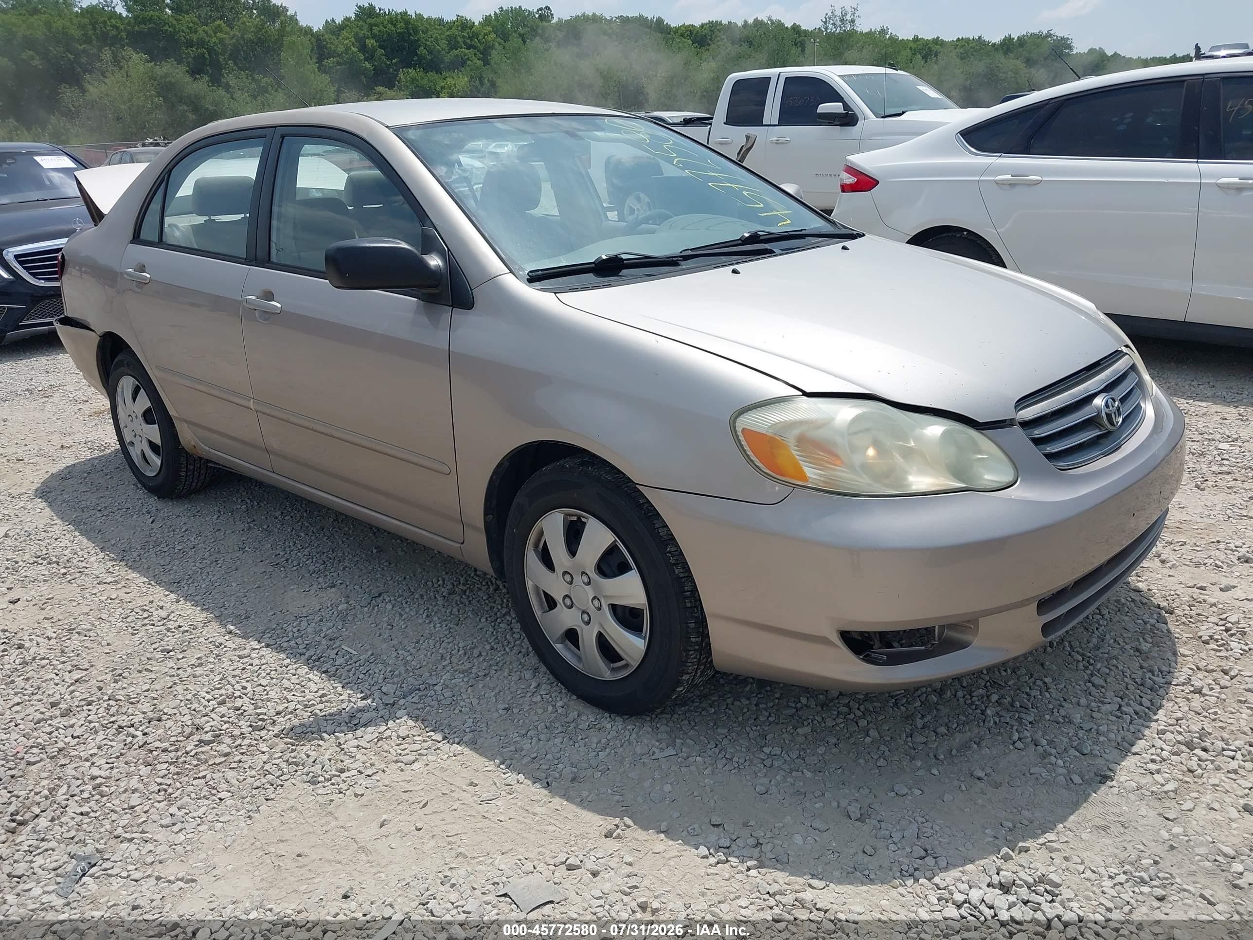 2003 Toyota Corolla CE, VIN 1NXBR32E83Z050601 — Rear end