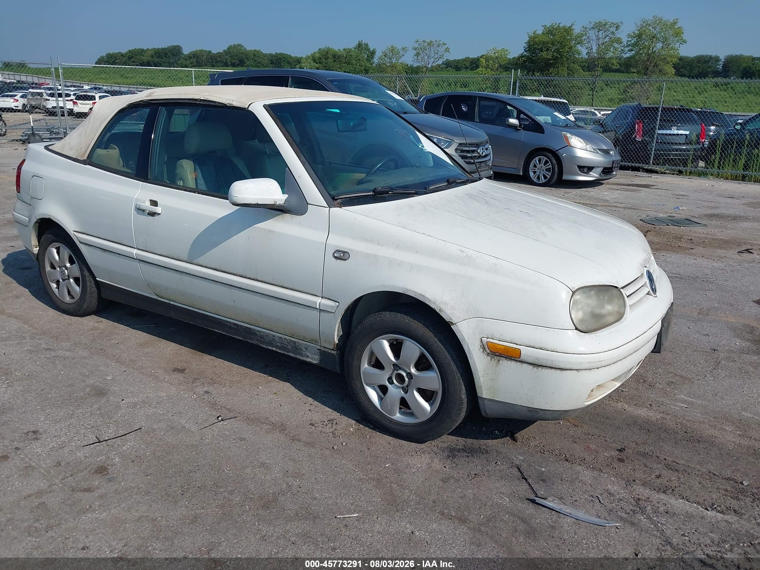 2002 Volkswagen Cabriolet GLX, VIN 3VWDC21V22M801251 — Normal wear