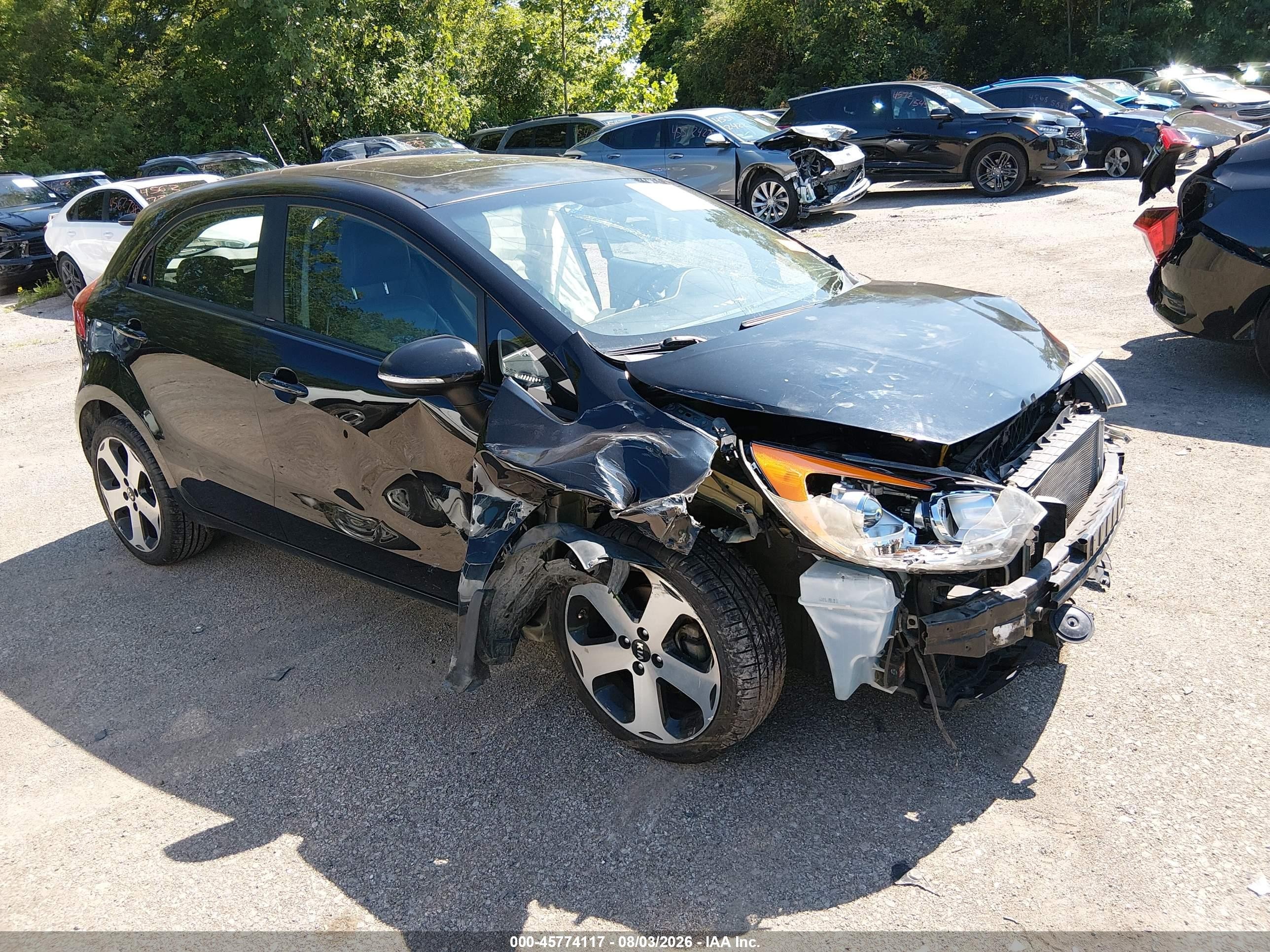 2012 Kia Rio EX, VIN KNADN5A31C6023973 — Front end