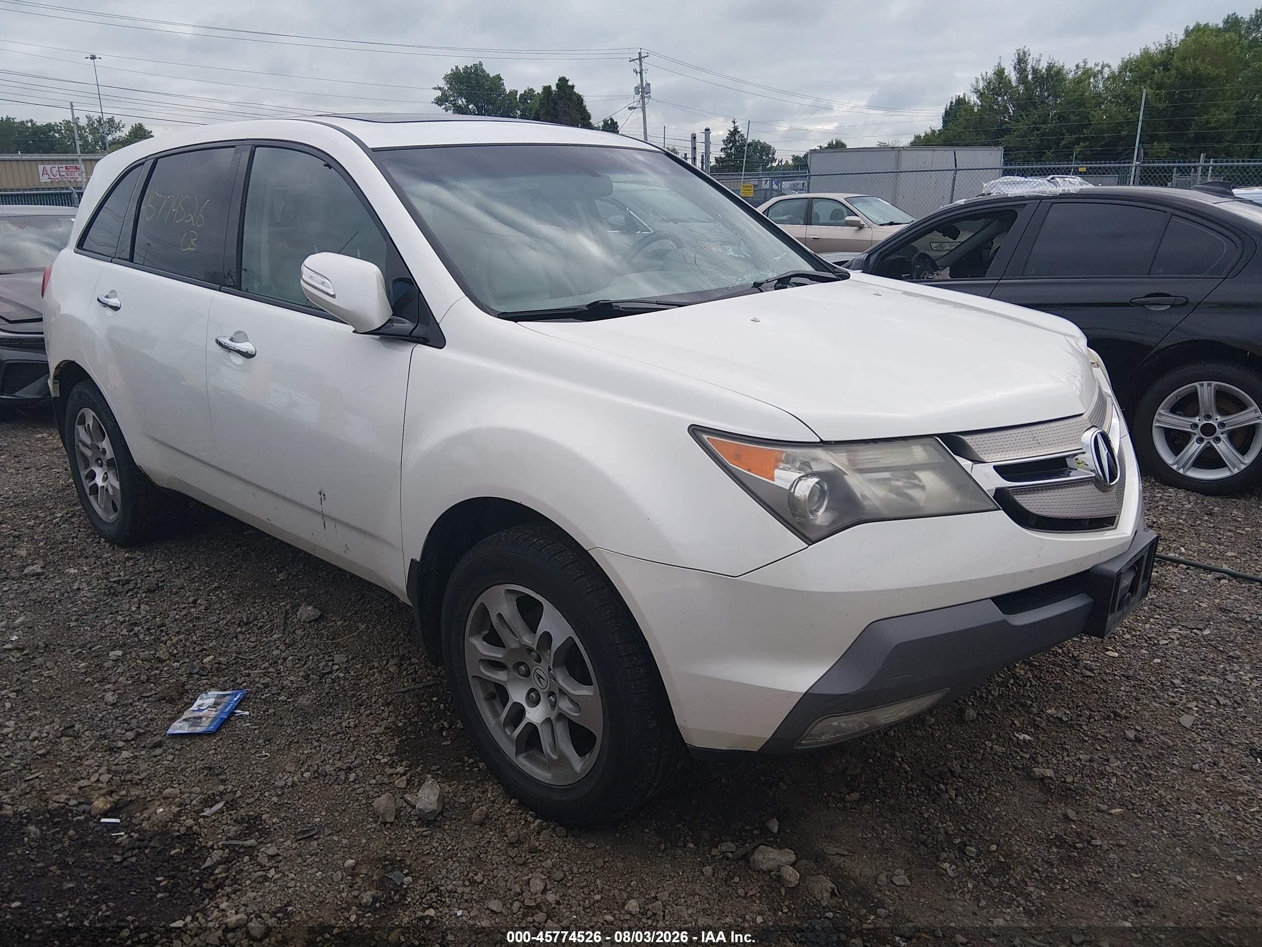 2008 Acura MDX, VIN 2HNYD28238H511695 — Front end