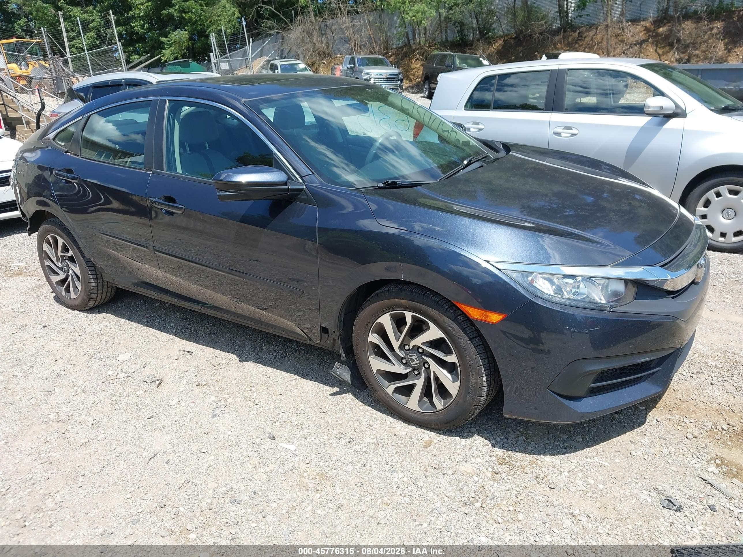 2018 Honda Civic EX, VIN 2HGFC2F76JH538881 — Rear end