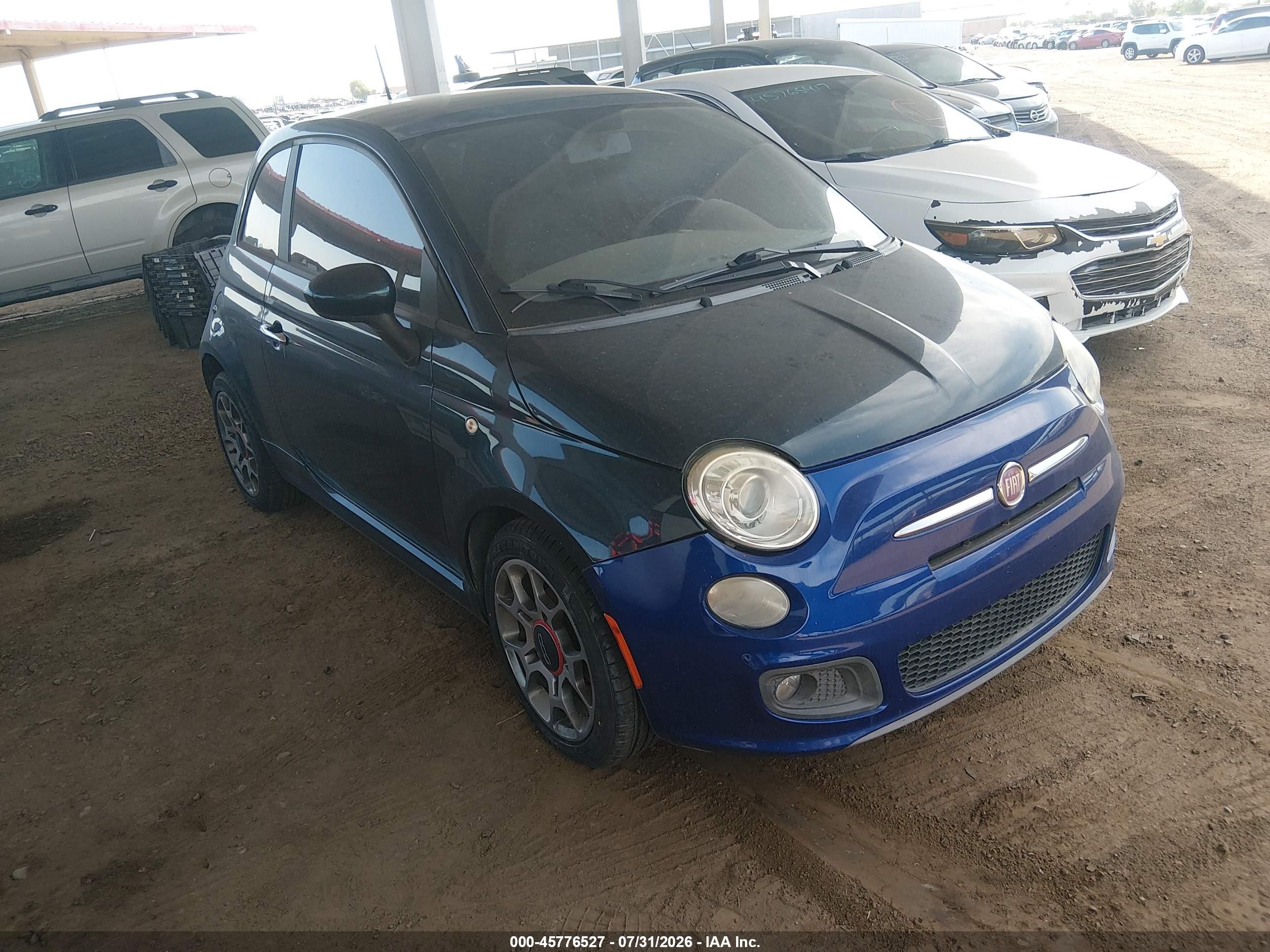 2013 FIAT 500 Sport, VIN 3C3CFFBR2DT612997 — Front end