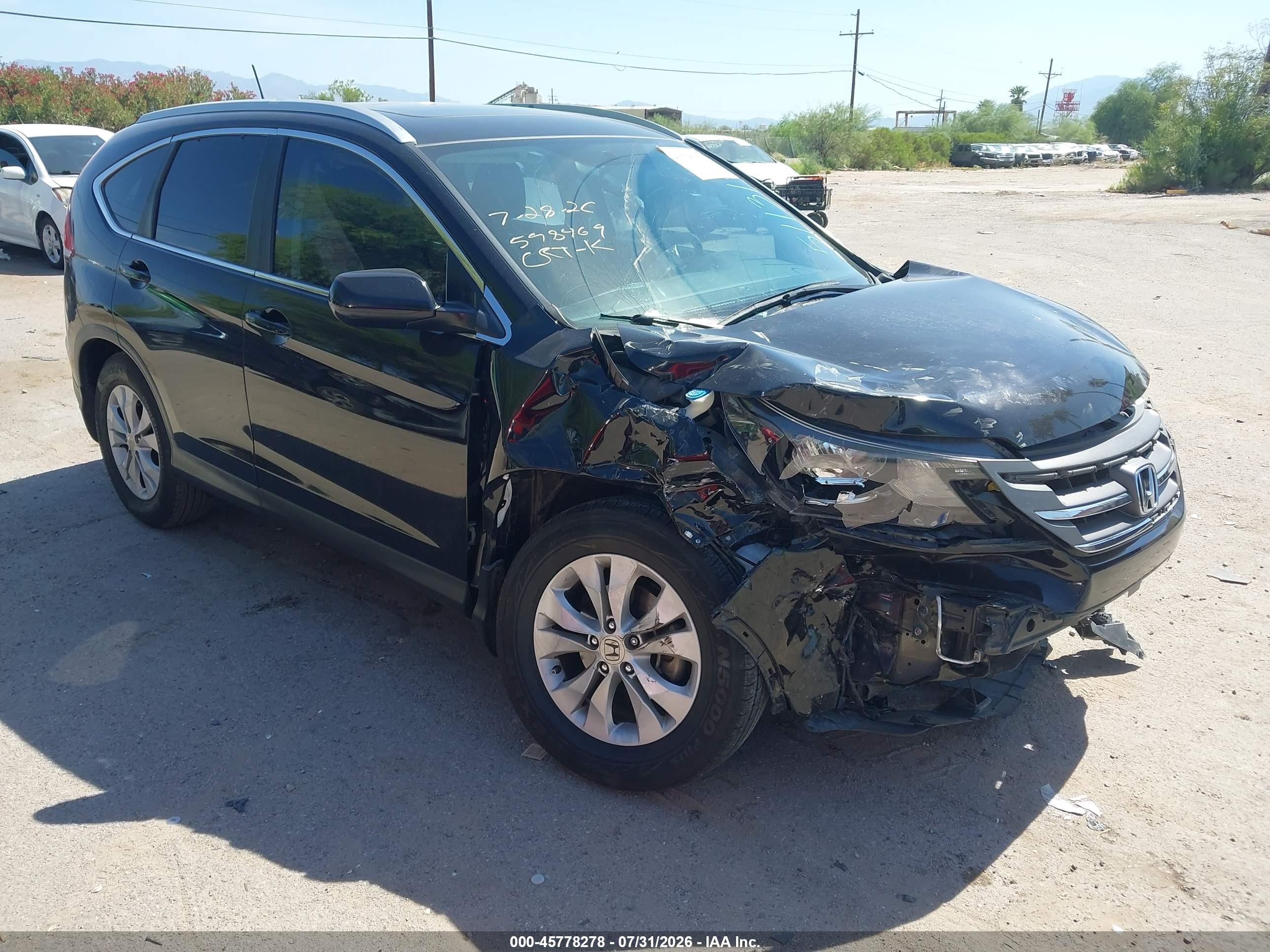 2014 Honda CR-V EX-L, VIN 2HKRM3H72EH511315 — Front end
