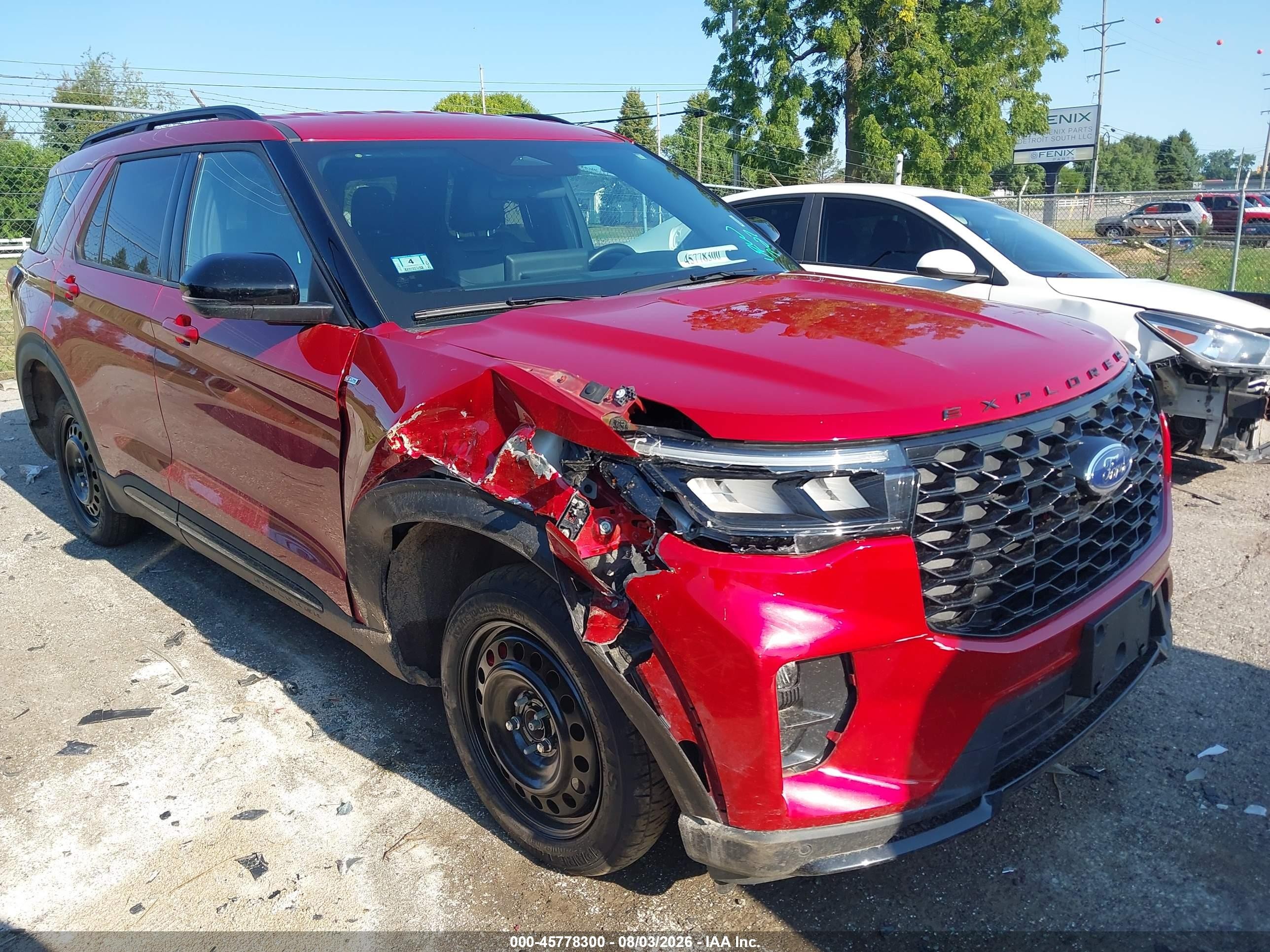 2025 Ford Explorer ST-Line, VIN 1FMUK8KH7SGB65997 — Перед