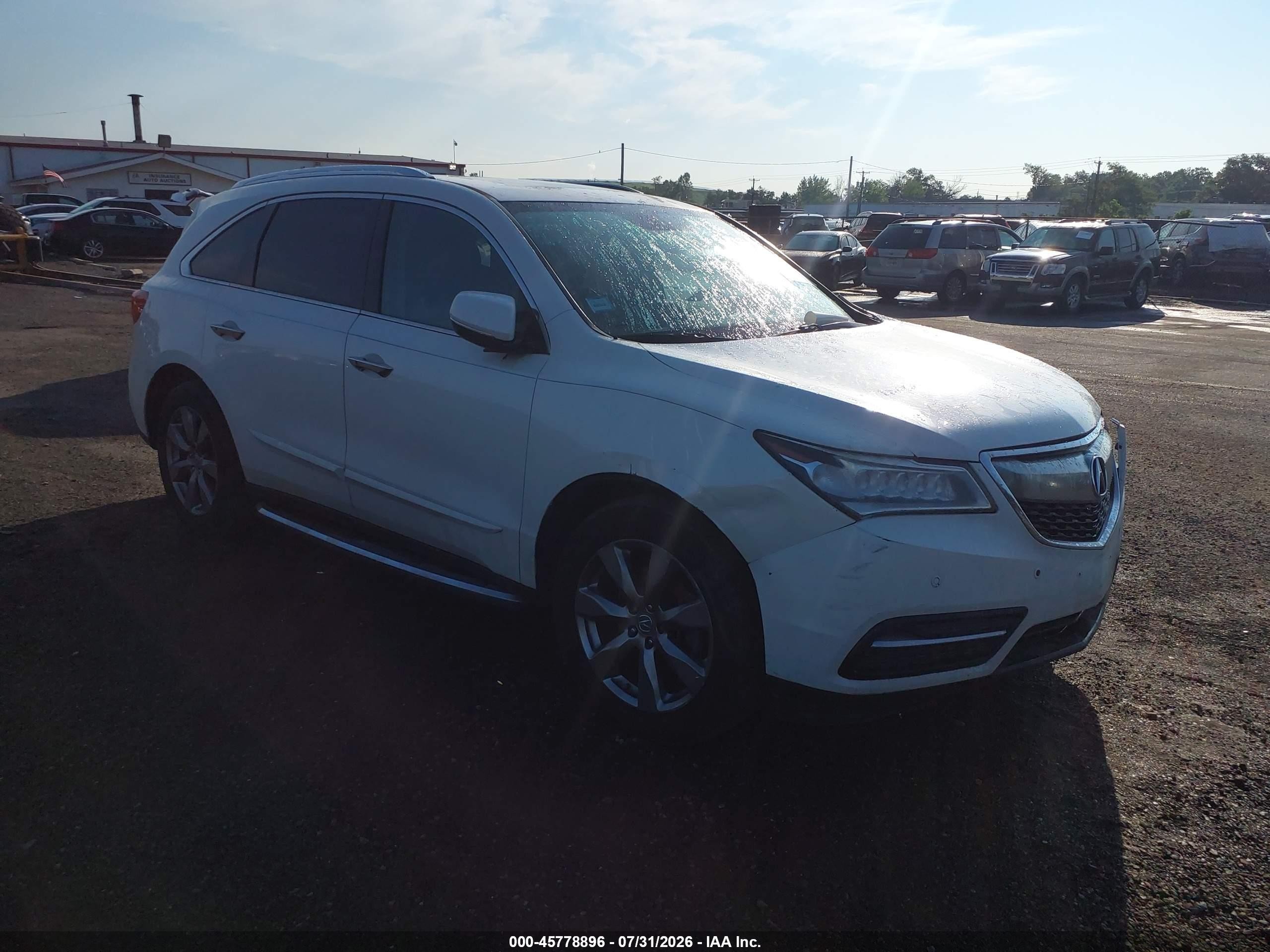 2014 Acura MDX Advance, VIN 5FRYD4H8XEB005755 — Front end