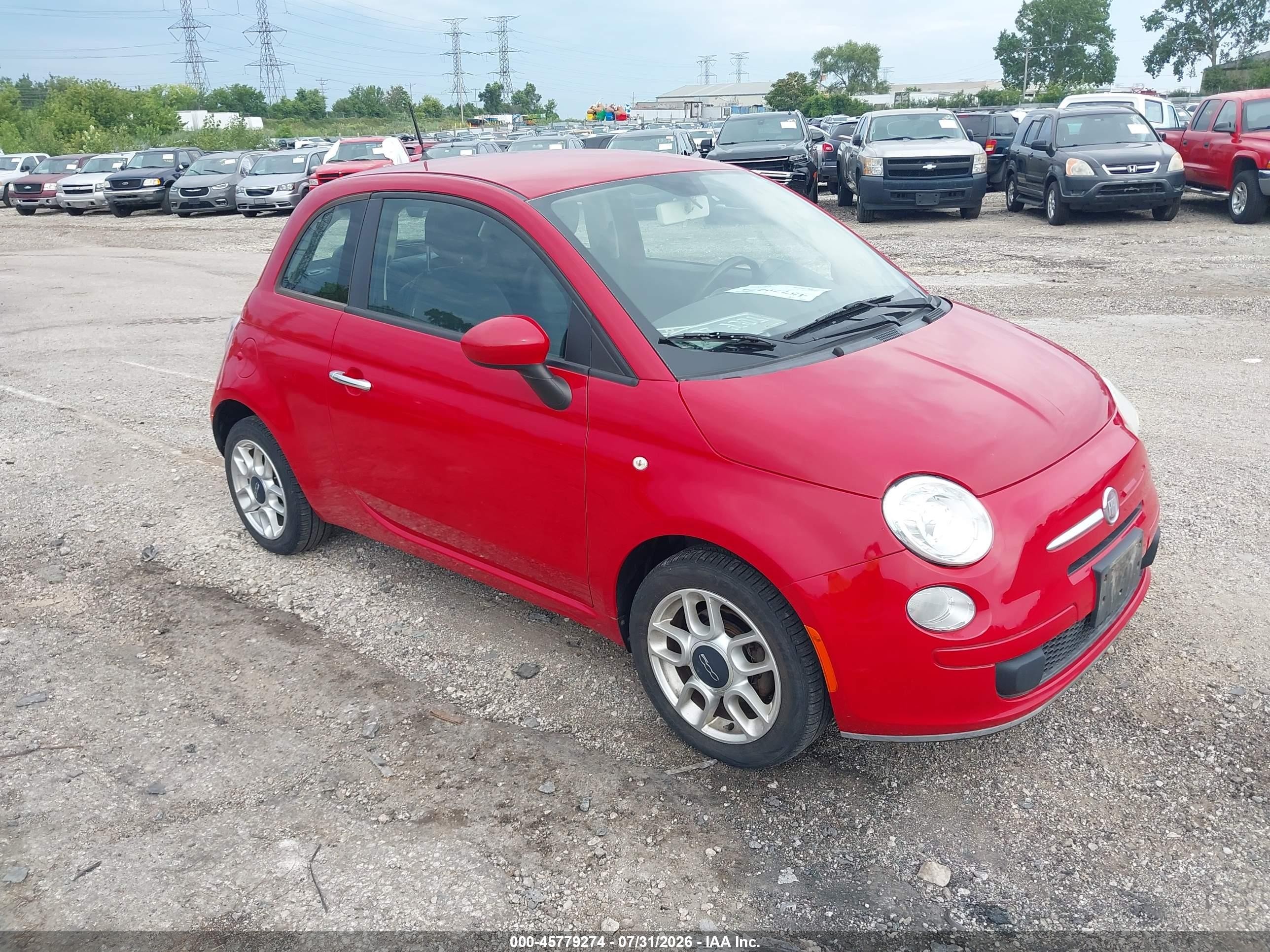 2012 FIAT 500 Pop, VIN 3C3CFFAR8CT303521 — Normal wear