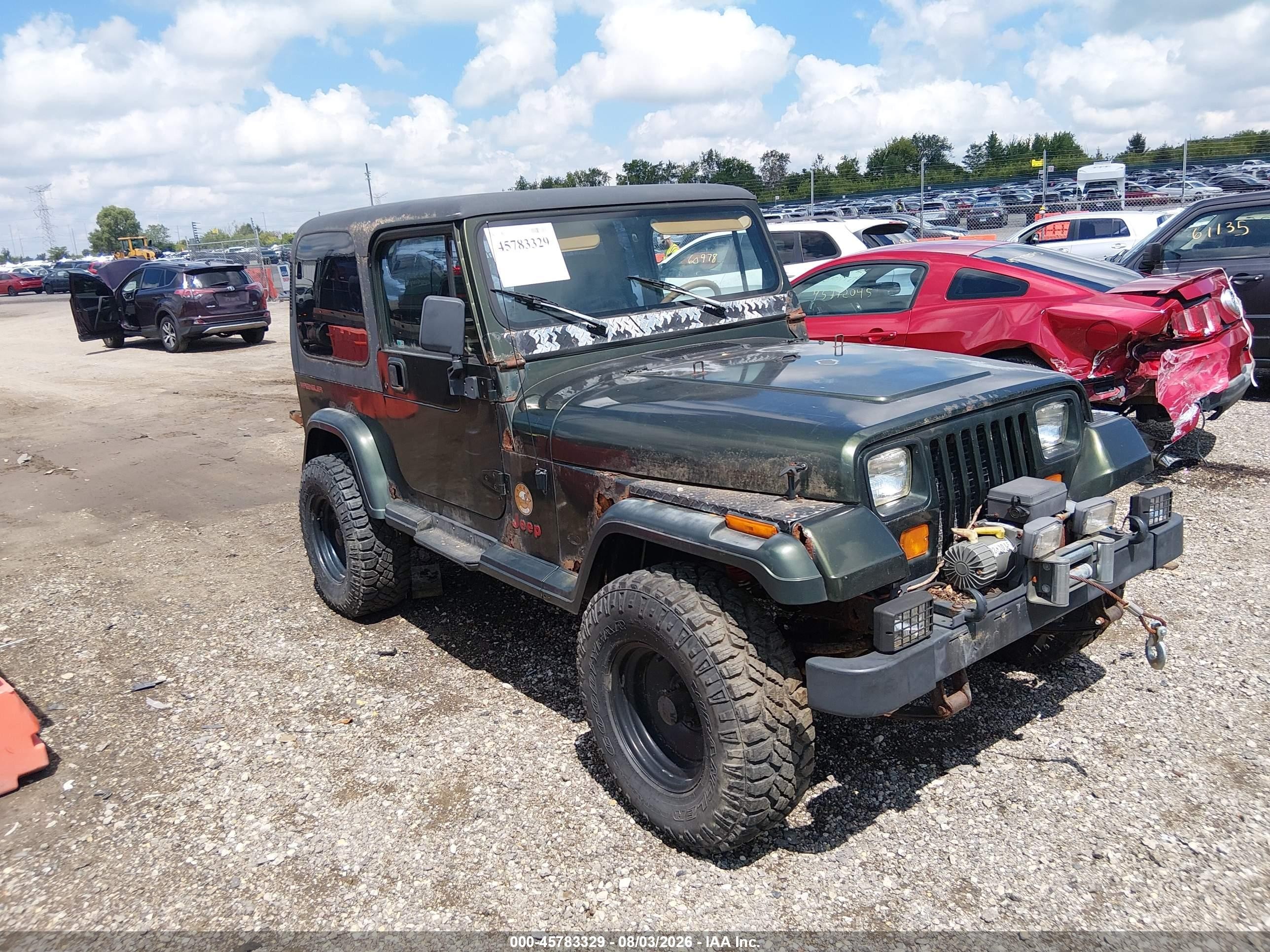 1995 Jeep Wrangler Sahara, VIN 1J4FY49S6SP266058 — Normal wear