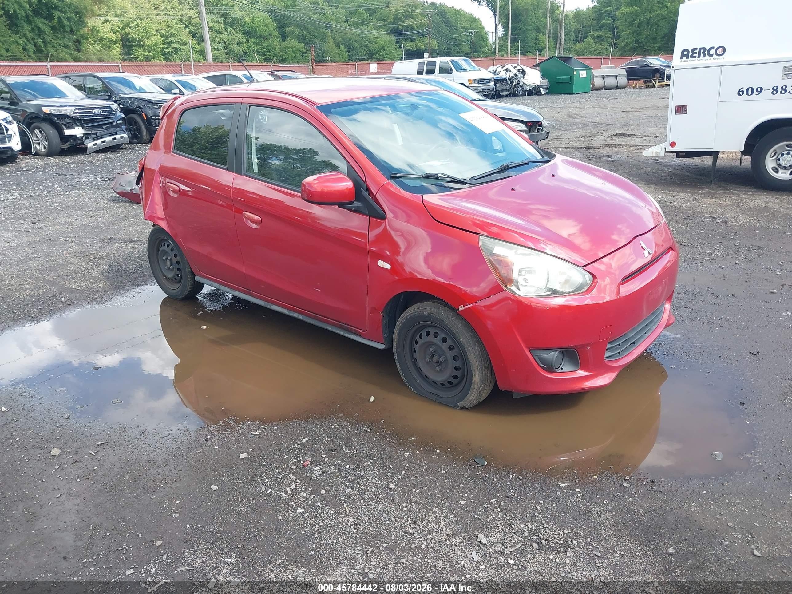 2015 Mitsubishi Mirage DE, VIN ML32A3HJ8FH009191 — Зад