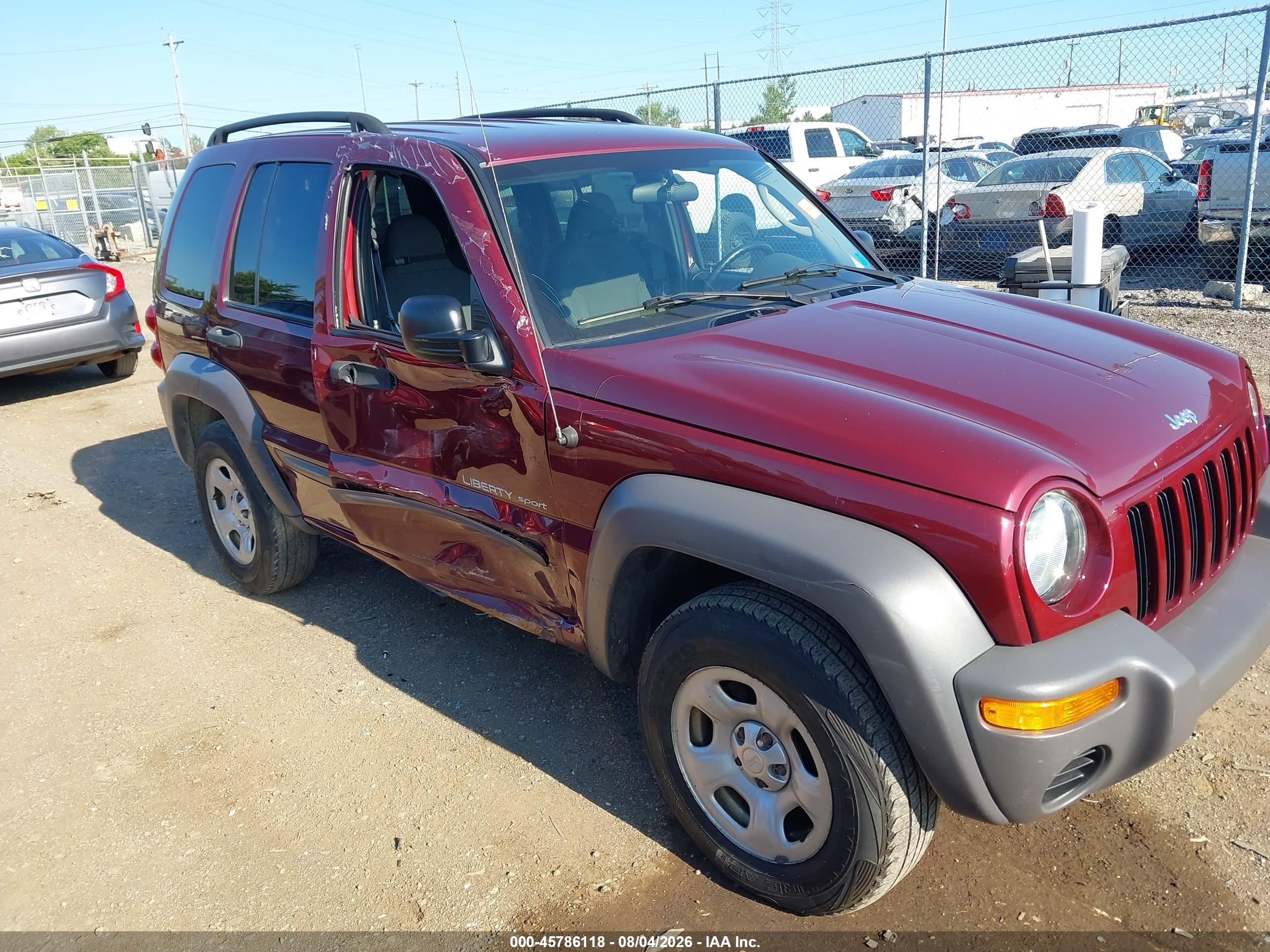 2003 Jeep Liberty Sport, VIN 1J4GL48K83W657658 — Не указано