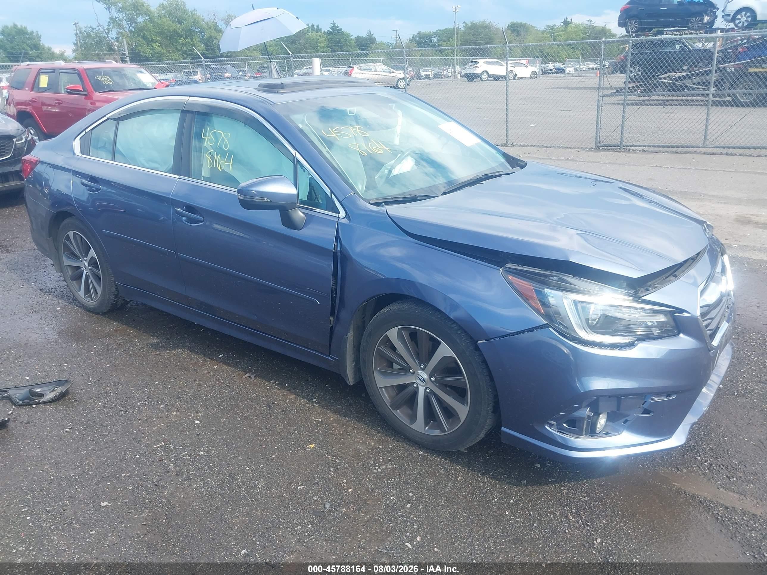 2018 Subaru Legacy Limited, VIN 4S3BNEN68J3010909 — Front end