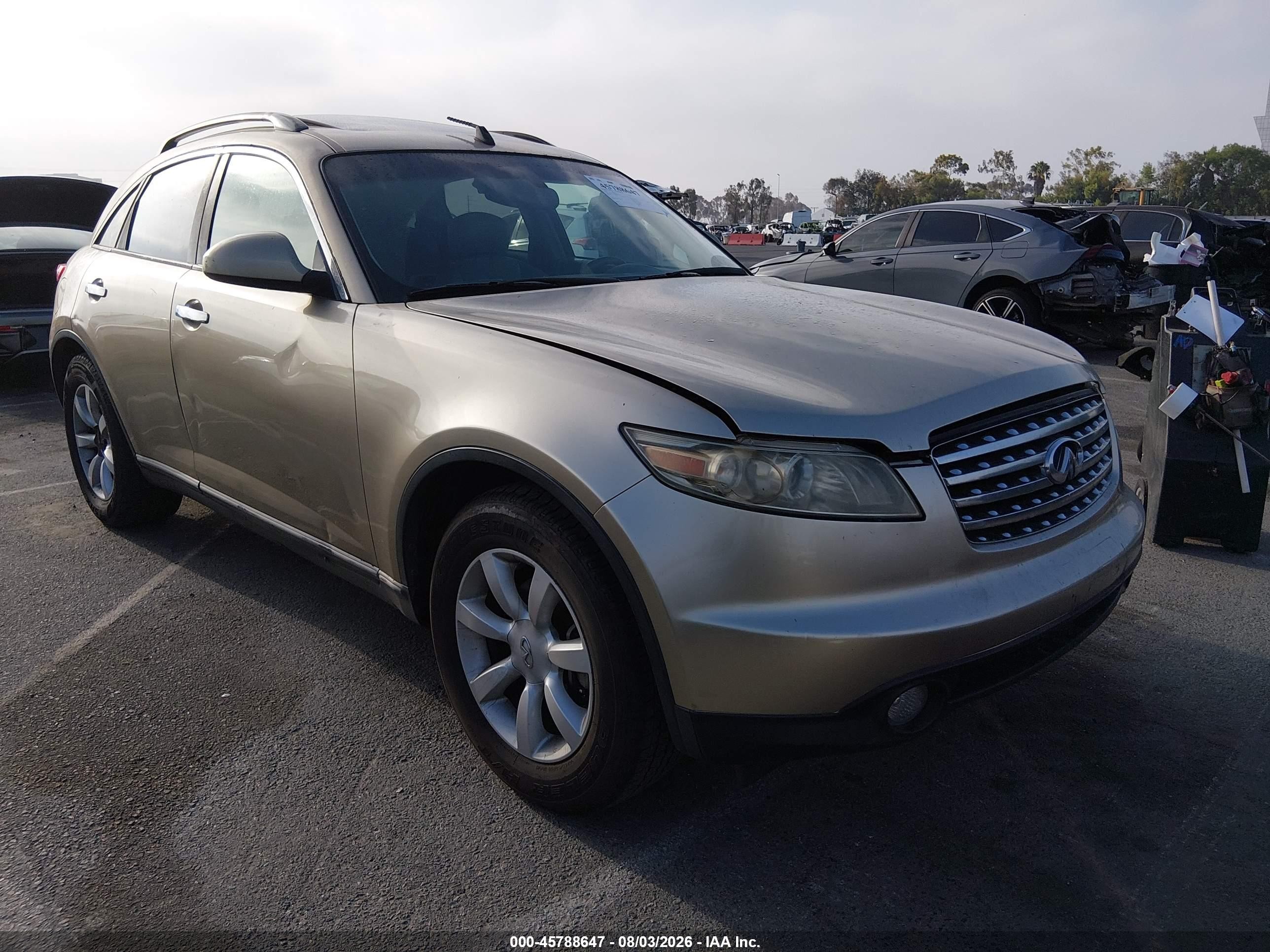 2004 Infiniti FX, VIN JNRAS08U04X100179 — Бок