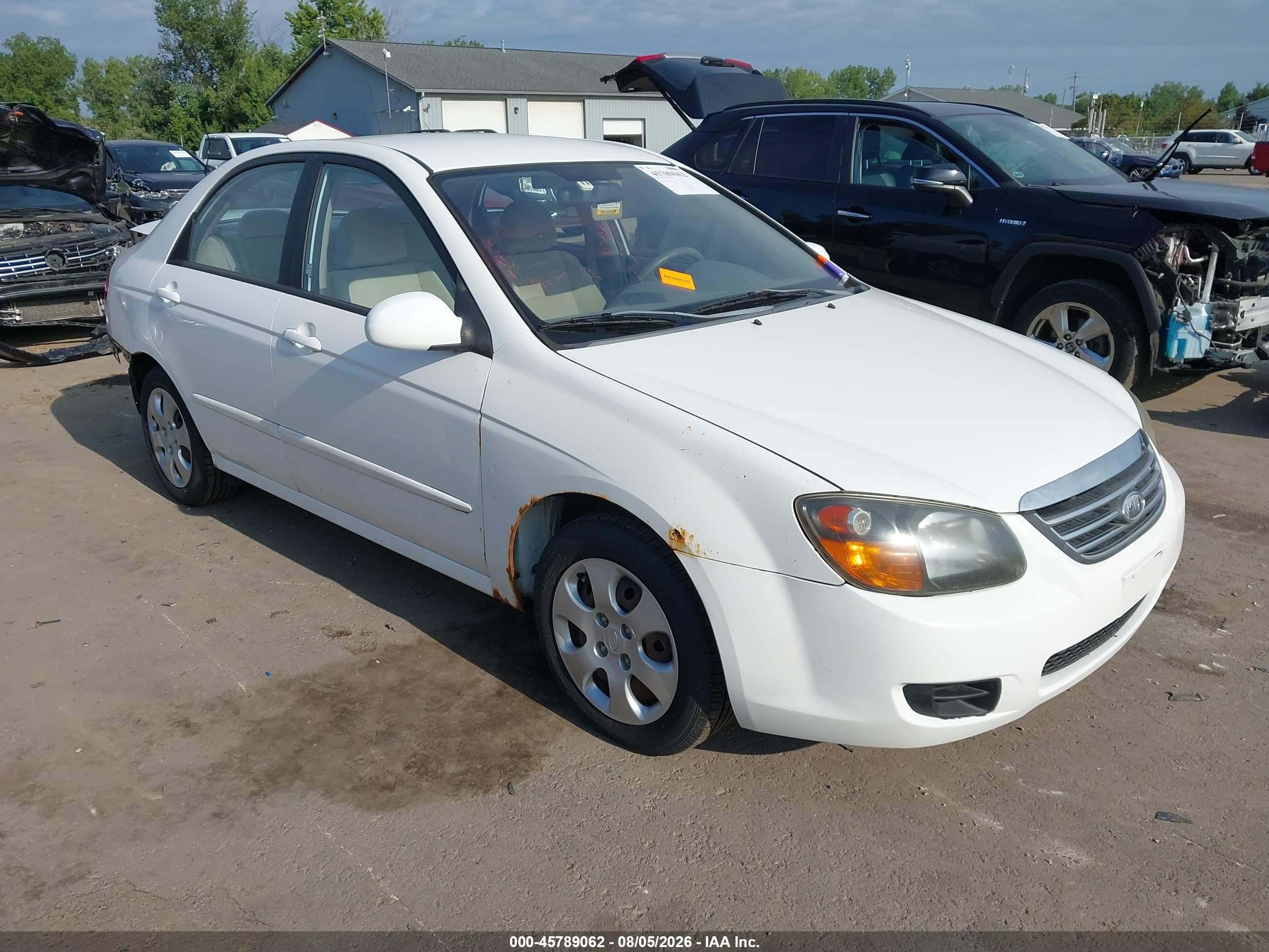 2009 Kia Spectra EX, VIN KNAFE221395624031 — Rear end